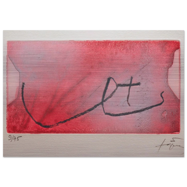 SEINS 1984 - Antoni Tapies Brushed Aluminum Print - 70x100 cm / 28x40 inches | Antoni Tapies Aluminum Print | Antoni Tapies Prints