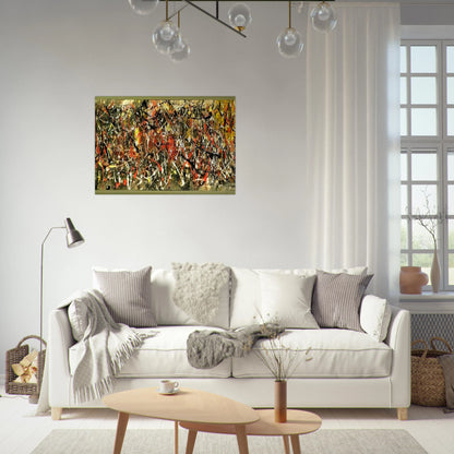 NUMBER 25 - Jackson Pollock Brushed Aluminum Print - 70x100 cm / 28x40 inches | Jackson Pollock Aluminum Print | Jackson Pollock Prints