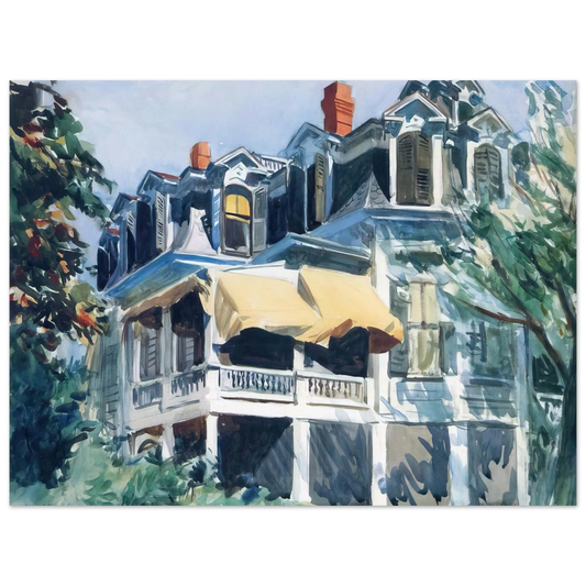 Edward Hopper - The Mansard Roof  75x100 cm / 30x40inches Fine Art Poster