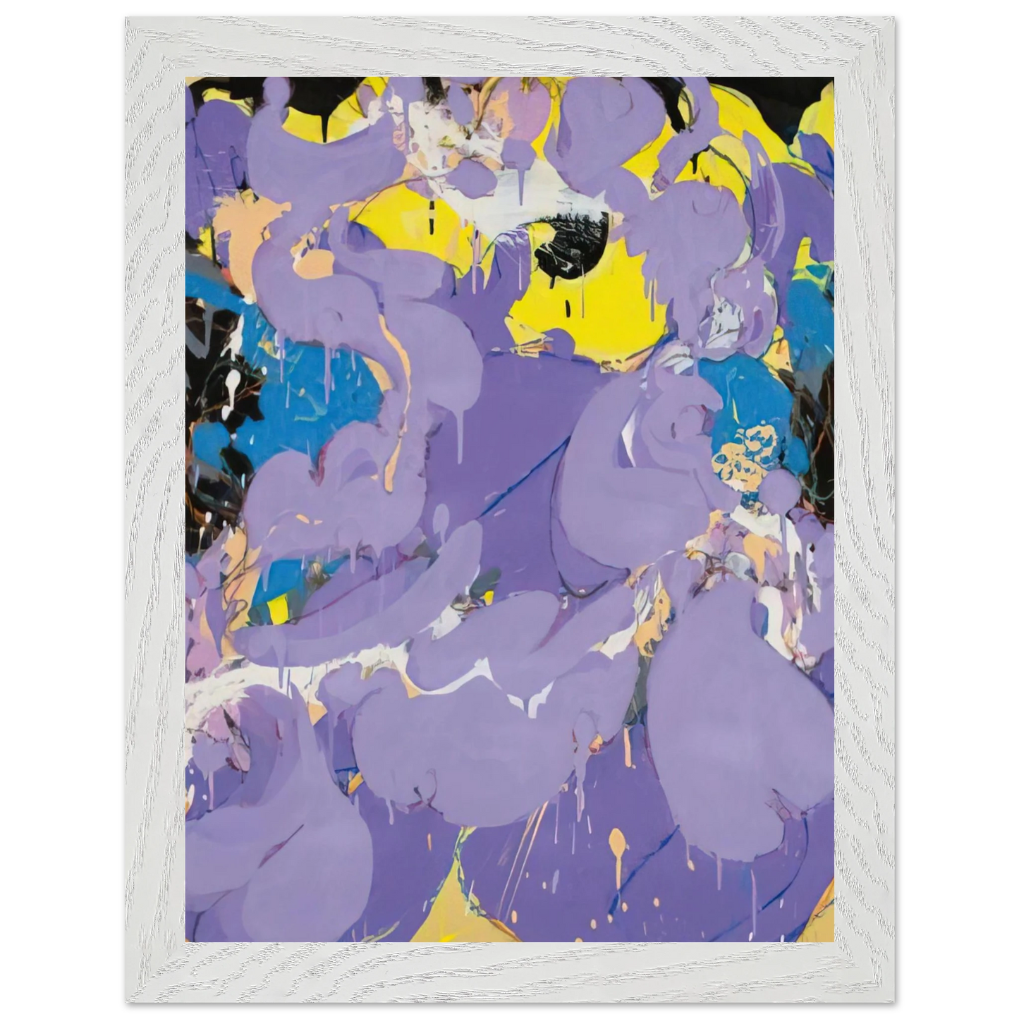 Helen Frankenthaler - Untitled - 1978 Wall art - 27x35 cm / 11x14 inches - Premium Wooden Framed Poster With Fine Art Paper-canvas - Black frame