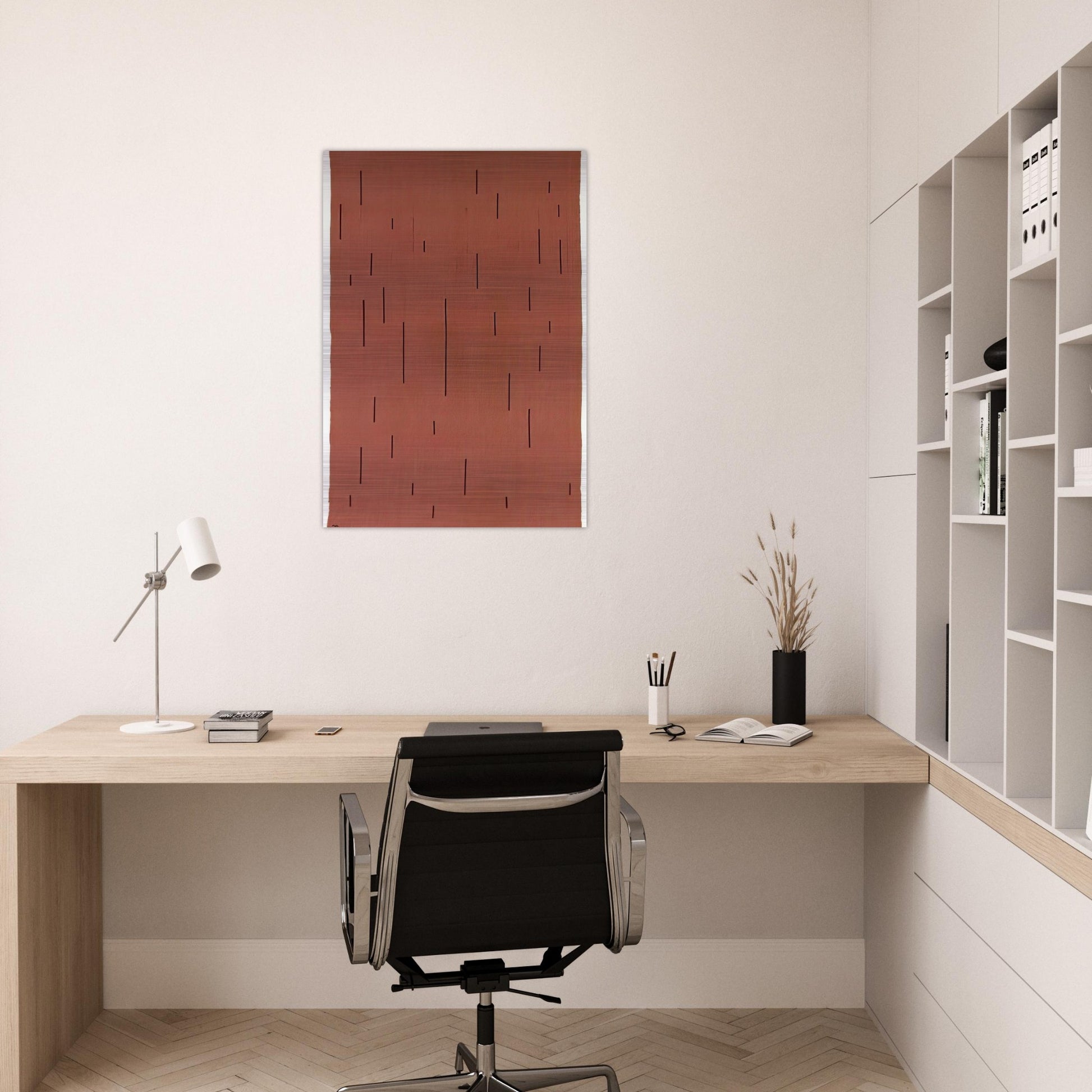 WITH VERTICALS 1946 - Anni Albers Brushed Aluminum Print - 70x100 cm / 28x40 inches | Anni Albers Aluminum Print | Anni Albers Prints