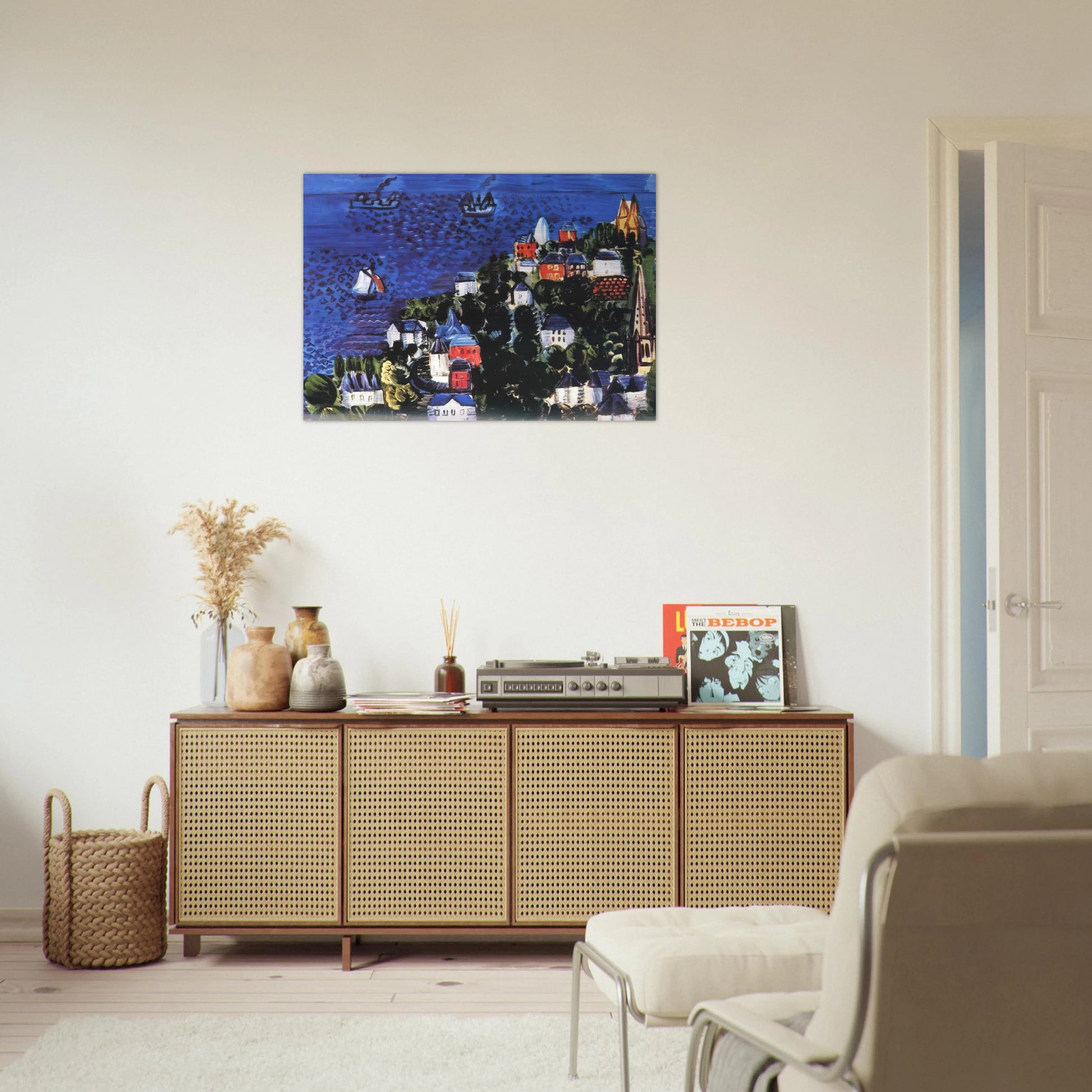 VIEW OF SAINTE ADRESSE - Raoul Dufy Brushed Aluminum Print - 70x100 cm / 28x40 inches | Raoul Dufy Aluminum Print | Raoul Dufy Prints