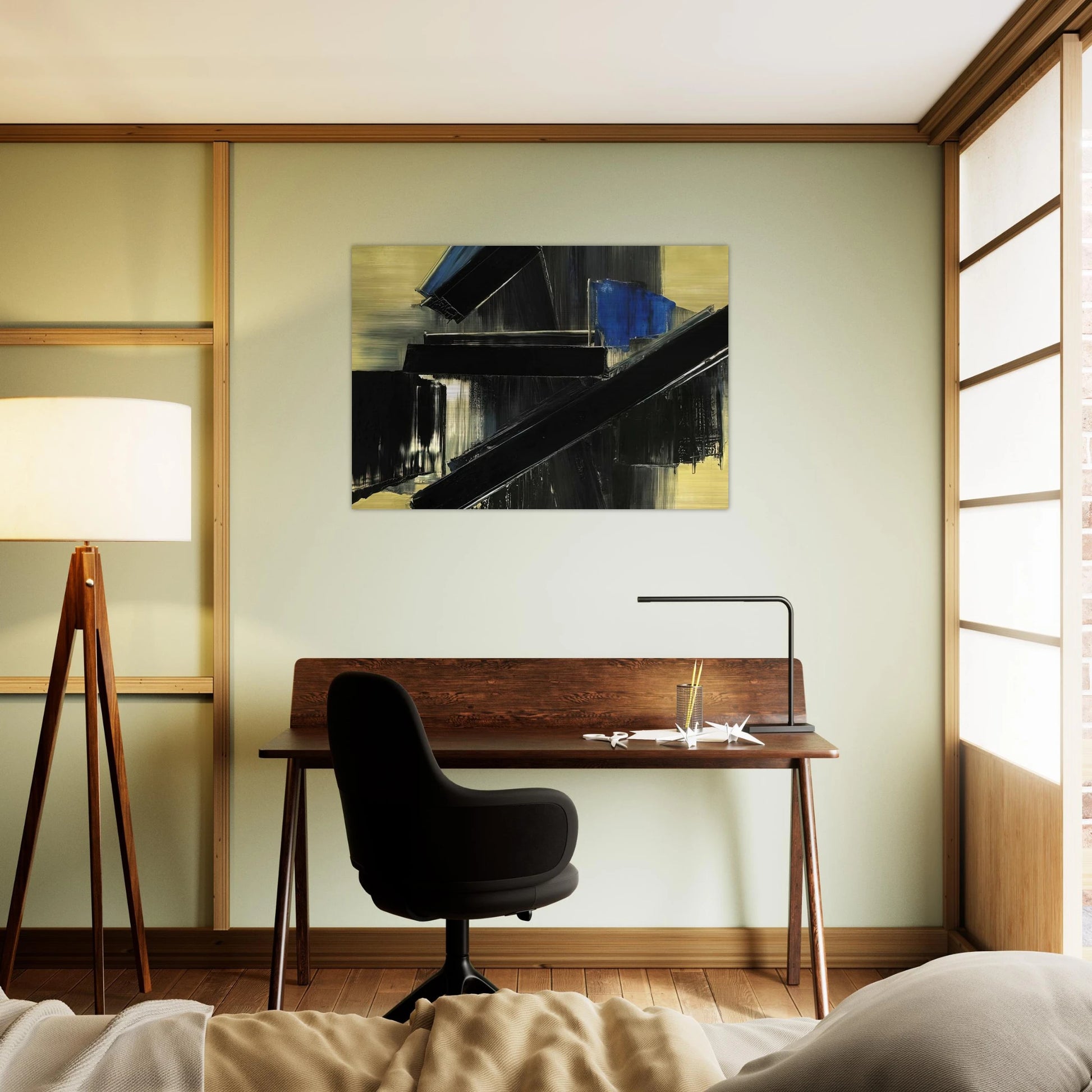 Peinture 21 Juillet 1958 - 1958 - Pierre Soulages Brushed Aluminum Print - 70x100 cm / 28x40 inches | Pierre Soulages Aluminum Print | Pierre Soulages Prints