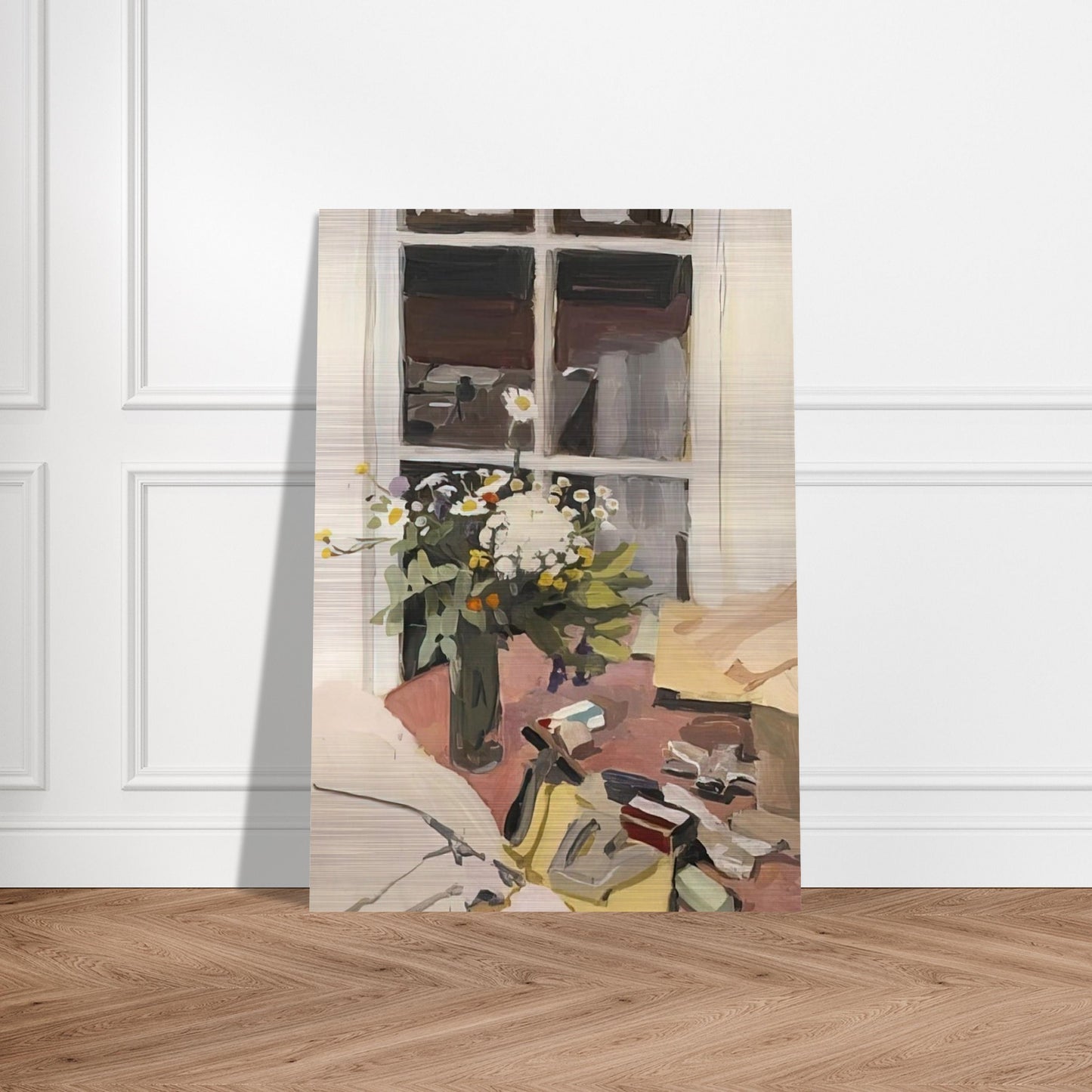 STILL LIFE WITH STAPLER 1970 - Fairfield Porter Brushed Aluminum Print - 70x100 cm / 28x40 inches | Fairfield Porter Aluminum Print | Fairfield Porter Prints
