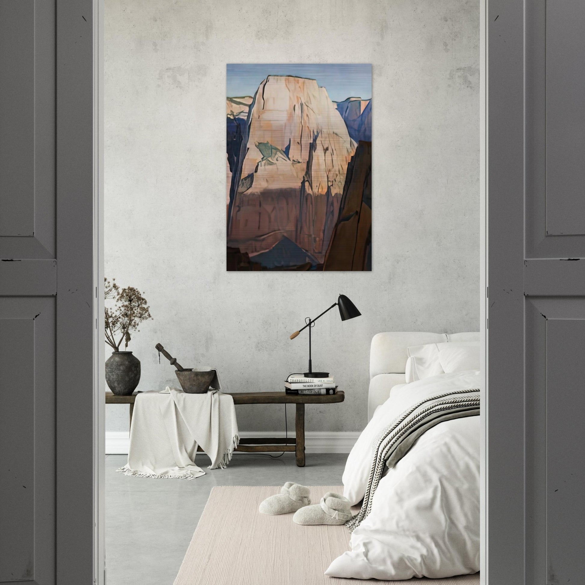 GREAT WHITE THRONE ZION CANYON UTAH 1933 - Maynard Dixon Brushed Aluminum Print - 70x100 cm / 28x40 inches | Maynard Dixon Aluminum Print | Maynard Dixon Prints