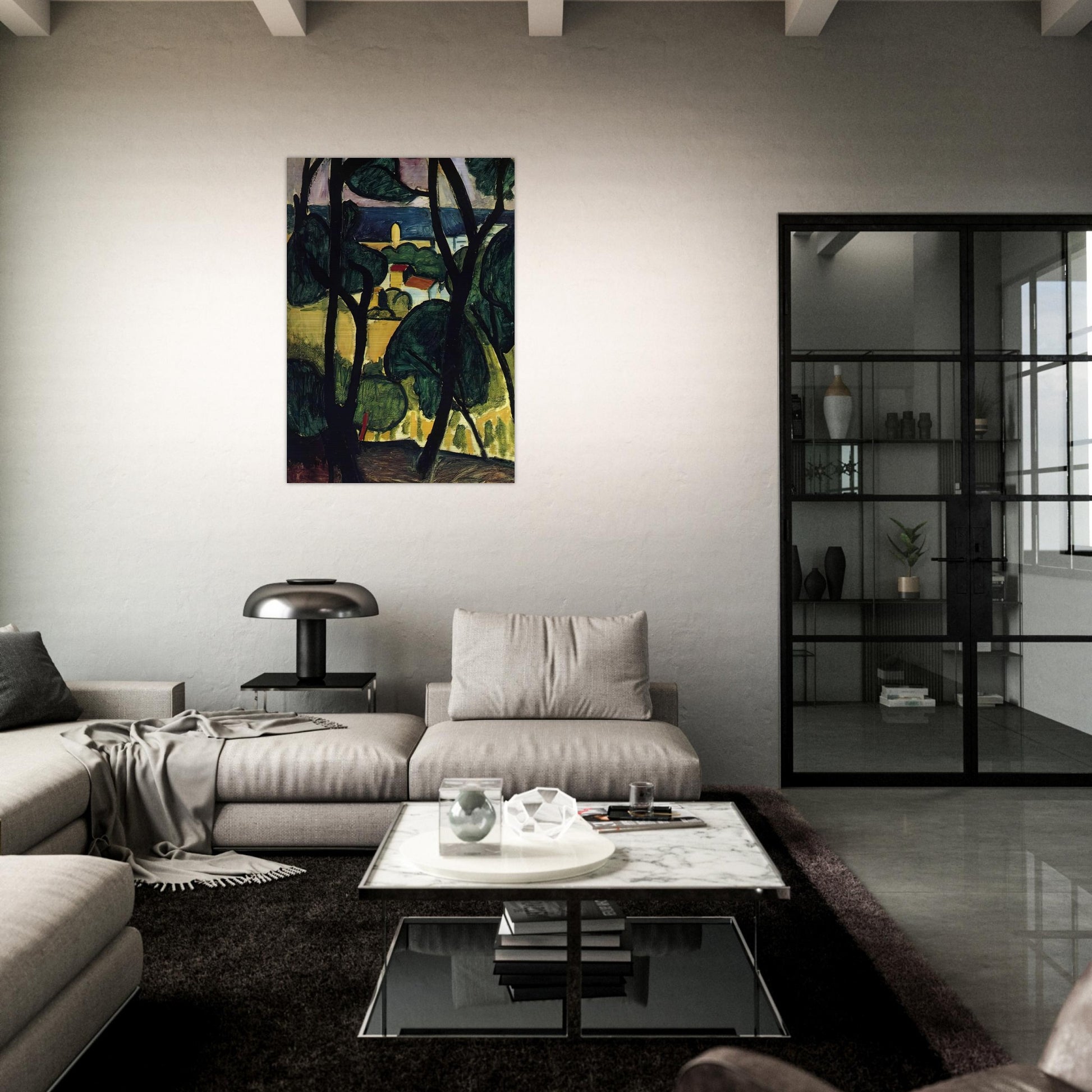 VIEW OF COLLIOURE - Henri Matisse Brushed Aluminum Print - 70x100 cm / 28x40 inches | Henri Matisse Aluminum Print | Henri Matisse Prints