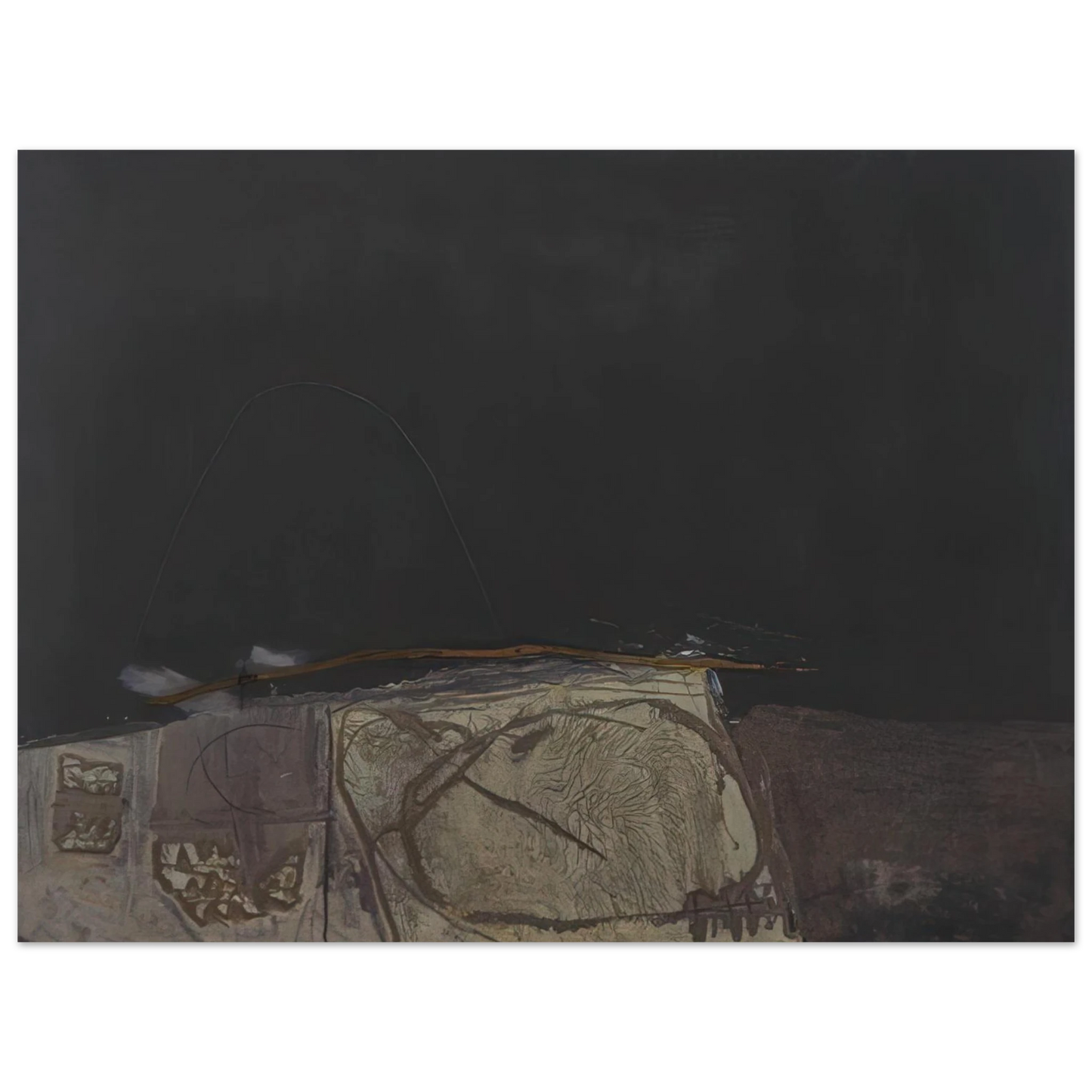 Antoni Tapies - GREY AND GREEN PAINTING 1957  75x100 cm / 30x40inches Fine Art Poster
