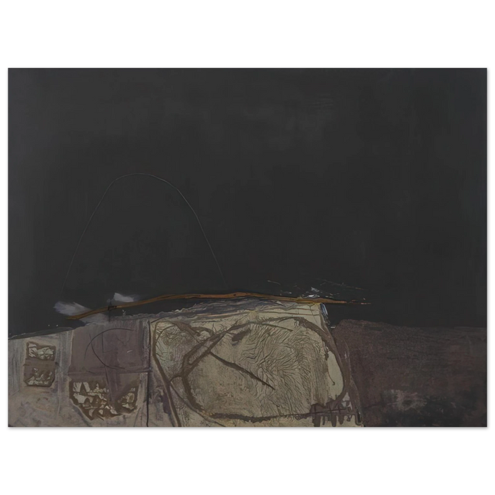 Antoni Tapies - GREY AND GREEN PAINTING 1957  75x100 cm / 30x40inches Fine Art Poster