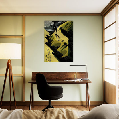 High Country Valley - Eyvind Earle Brushed Aluminum Print - 70x100 cm / 28x40 inches | Eyvind Earle Aluminum Print | Eyvind Earle Prints