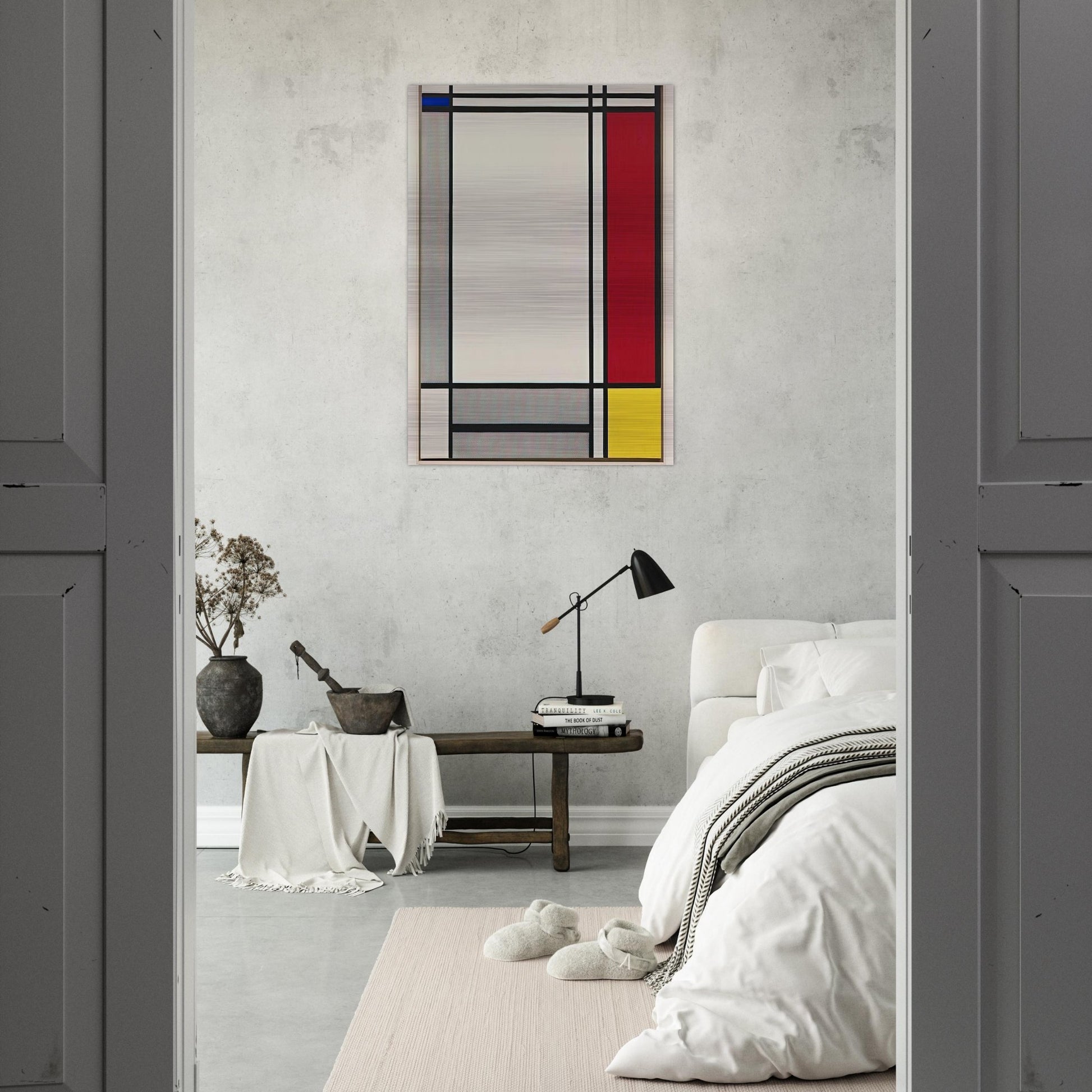 NON OBJECTIVE I 1964 - Roy Lichtenstein Brushed Aluminum Print - 70x100 cm / 28x40 inches | Roy Lichtenstein Aluminum Print | Roy Lichtenstein Prints