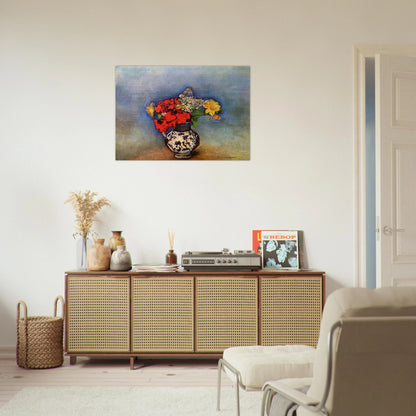 GERANIUMS 1910 - Odilon Redon Brushed Aluminum Print - 70x100 cm / 28x40 inches | Odilon Redon Aluminum Print | Odilon Redon Prints