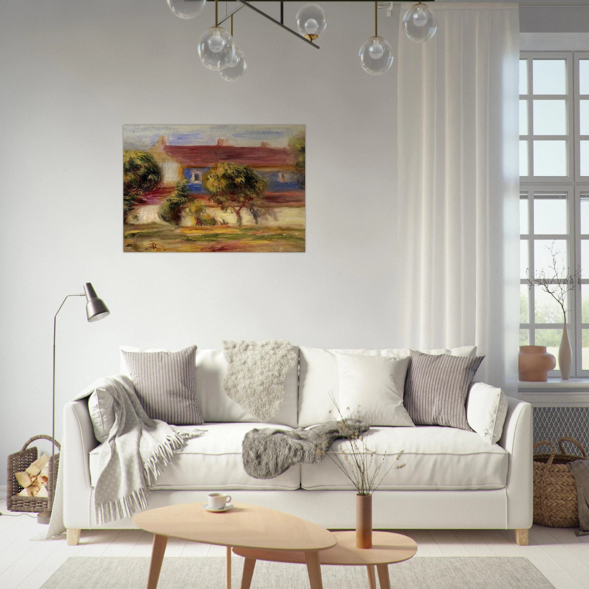 The Artist s House - Pierre-Auguste Renoir Brushed Aluminum Print - 70x100 cm / 28x40 inches | Pierre-Auguste Renoir Aluminum Print | Pierre-Auguste Renoir Prints