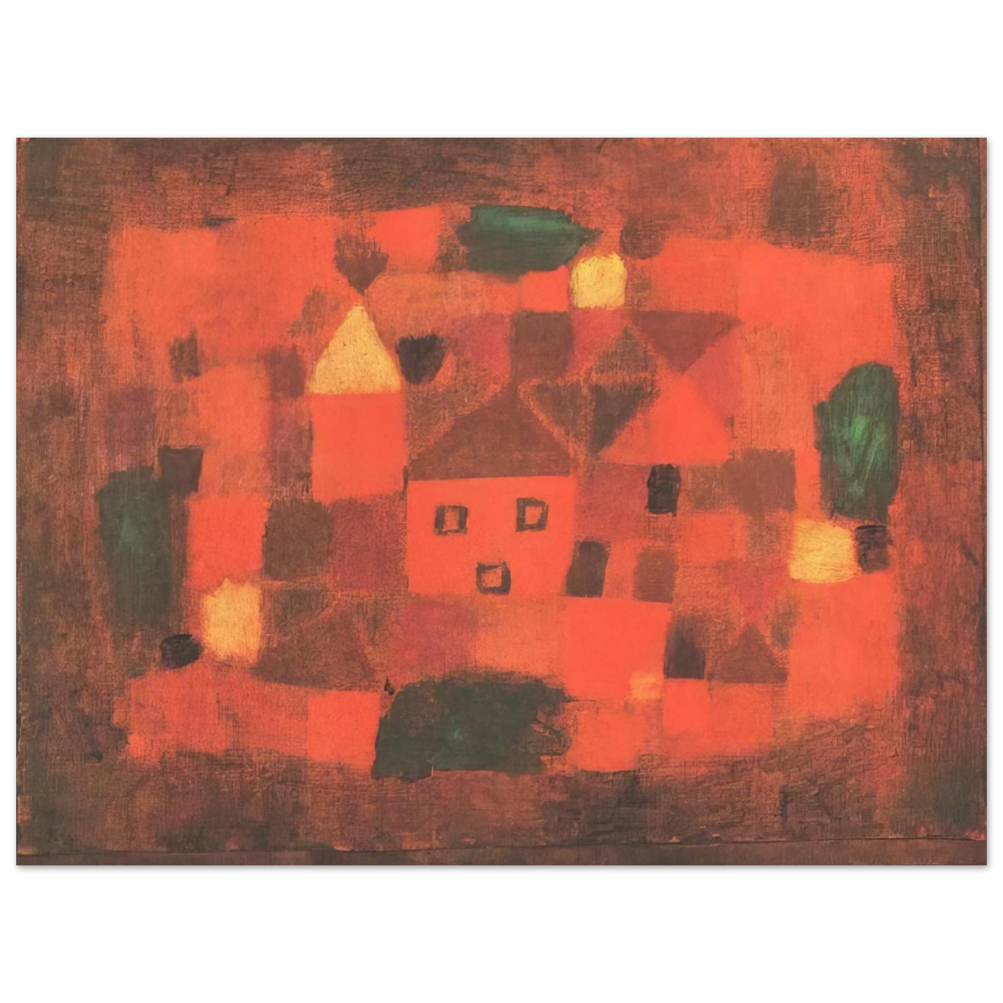 Paul Klee - LANDSCAPE WITH SUNSET 1923  75x100 cm / 30x40inches Fine Art Poster