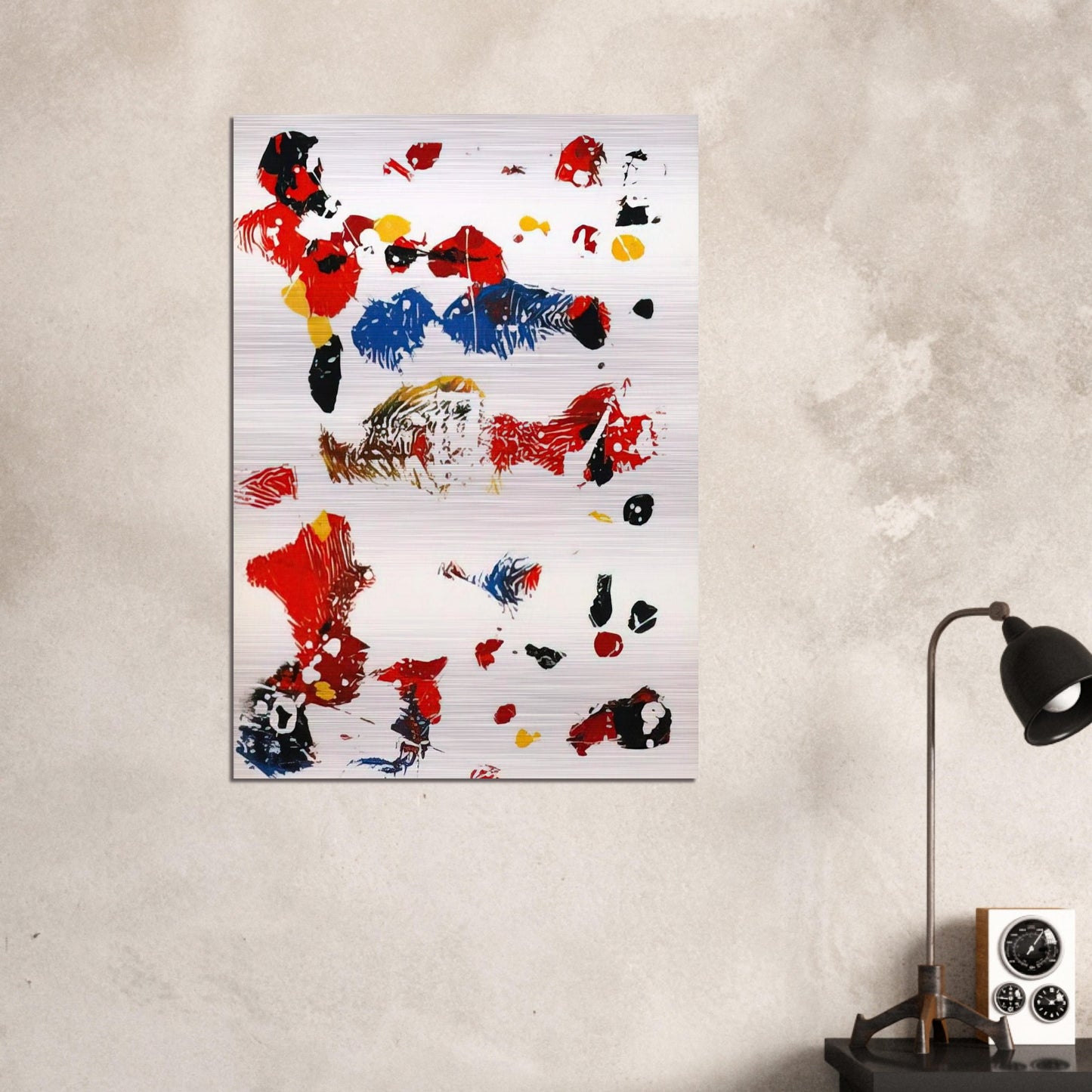 Untitled  SF27S  - Sam Francis Brushed Aluminum Print - 70x100 cm / 28x40 inches | Sam Francis Aluminum Print | Sam Francis Prints