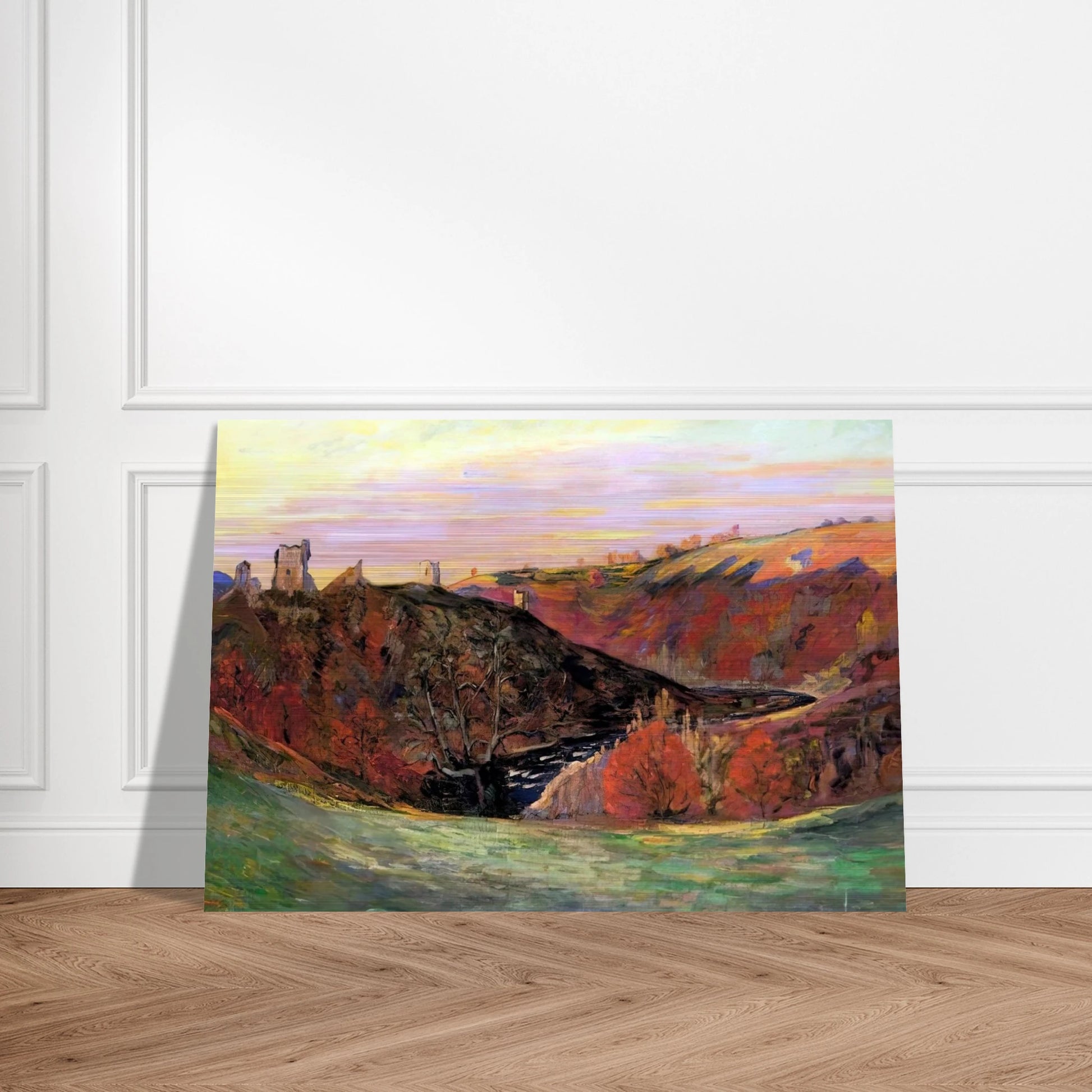 Sunset in Creuse - 1898 - Armand Guillaumin Brushed Aluminum Print - 70x100 cm / 28x40 inches | Armand Guillaumin Aluminum Print | Armand Guillaumin Prints