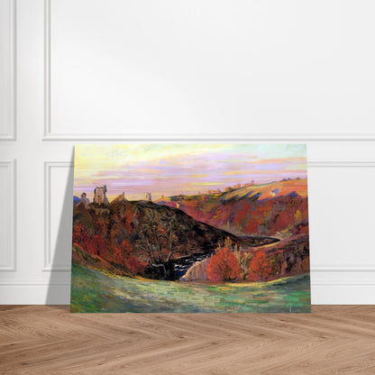 Sunset in Creuse - 1898 - Armand Guillaumin Brushed Aluminum Print - 70x100 cm / 28x40 inches | Armand Guillaumin Aluminum Print | Armand Guillaumin Prints