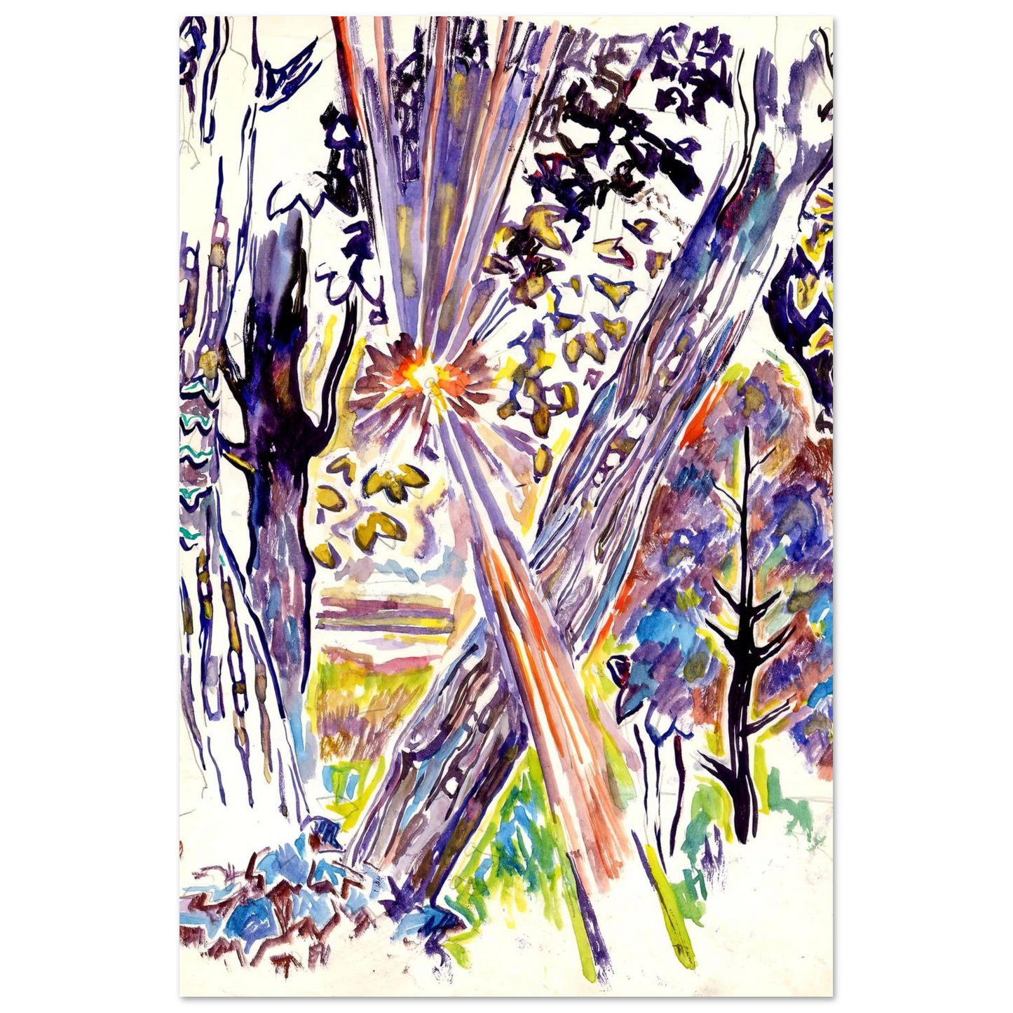 Walter Inglis Anderson - Walter Anderson Wall art - 28x43  cm / XL (11x17 inches) - Premium Wooden Framed Poster With Fine Art Paper-canvas - Black frame