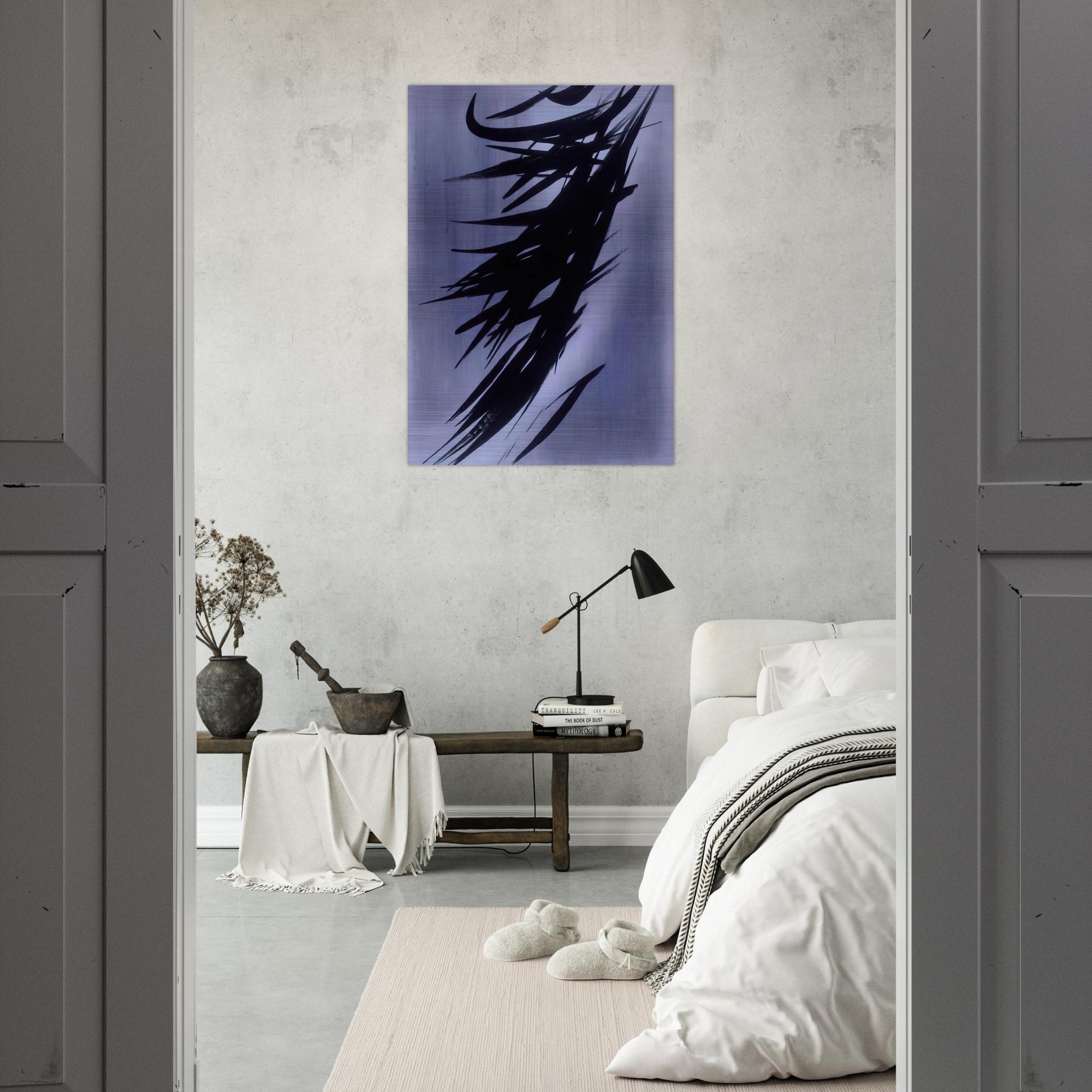 Untitled T1958-3 - 1958 - Hans Hartung Brushed Aluminum Print - 70x100 cm / 28x40 inches | Hans Hartung Aluminum Print | Hans Hartung Prints
