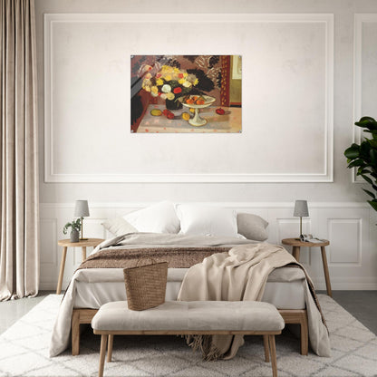 STILL LIFE BOUQUET AND COMPOTIER 1925 - Henri Matisse Acrylic Print - 70x100 cm / 28x40″ inches | Henri Matisse Wall Art | Henri Matisse Prints
