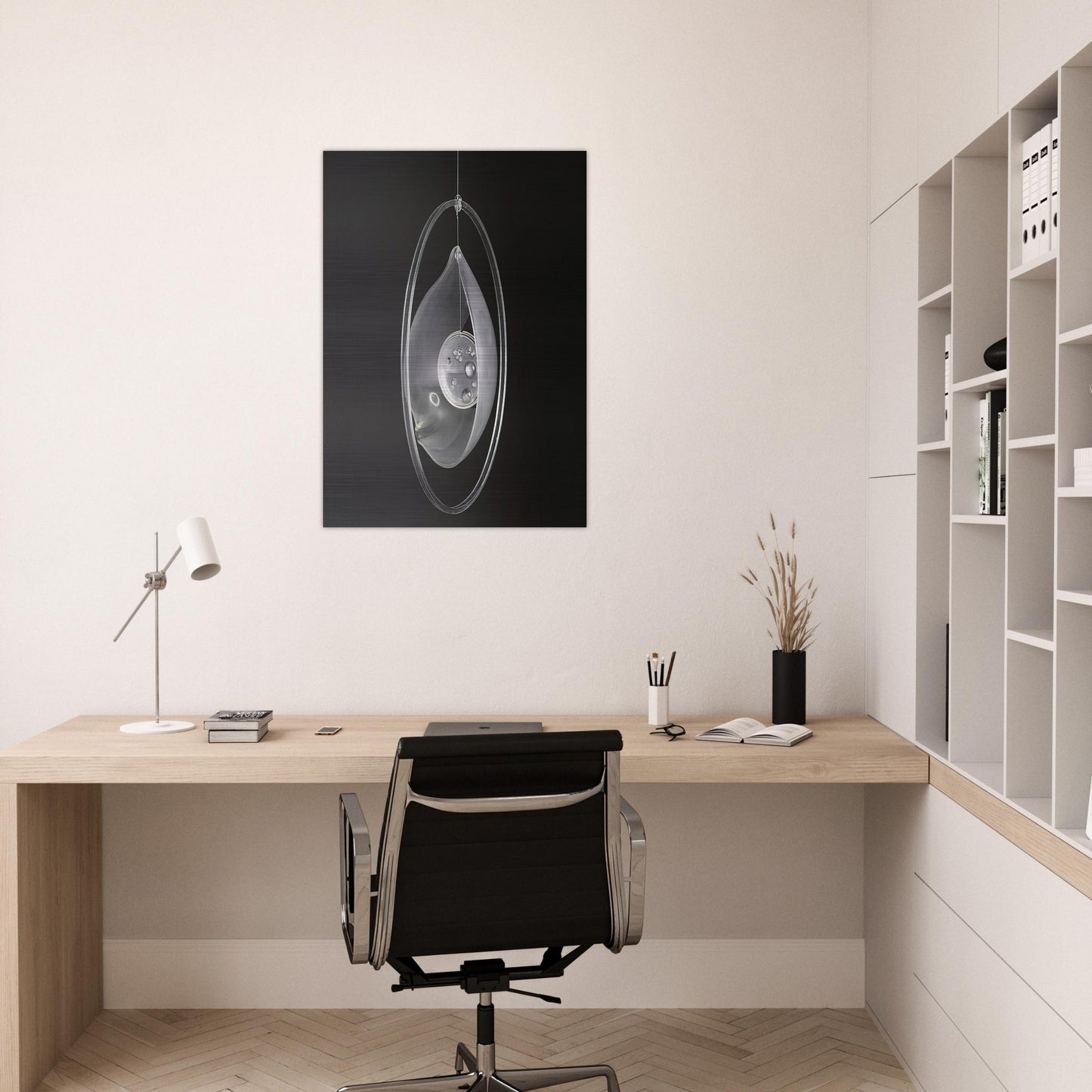 Deformación de la gota circunvalada - 1965 - Gyula Kosice Brushed Aluminum Print - 70x100 cm / 28x40 inches | Gyula Kosice Aluminum Print | Gyula Kosice Prints