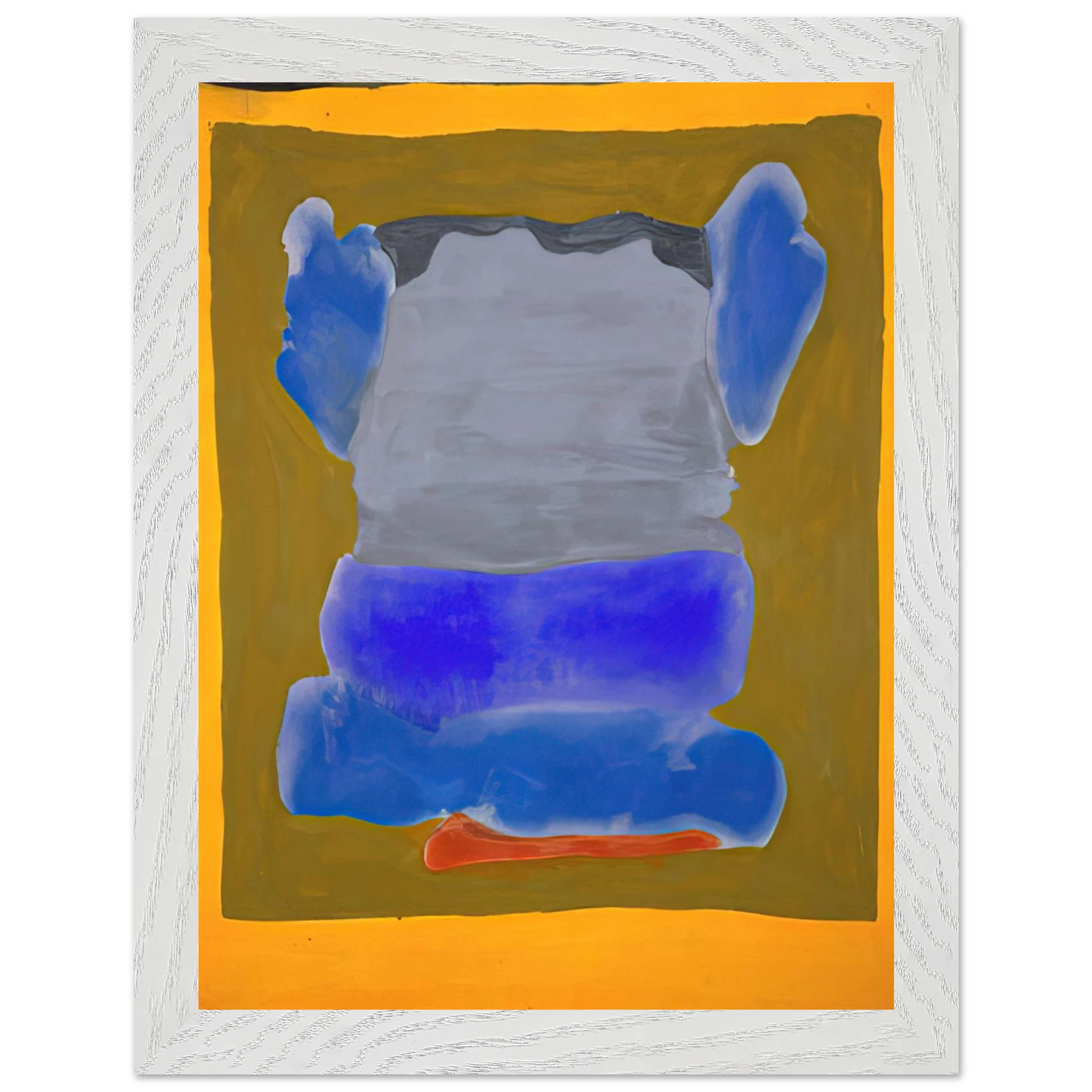 Helen Frankenthaler - Buddha s Court - 1964 Wall art - 27x35 cm / 11x14 inches - Premium Wooden Framed Poster With Fine Art Paper-canvas - Wood frame
