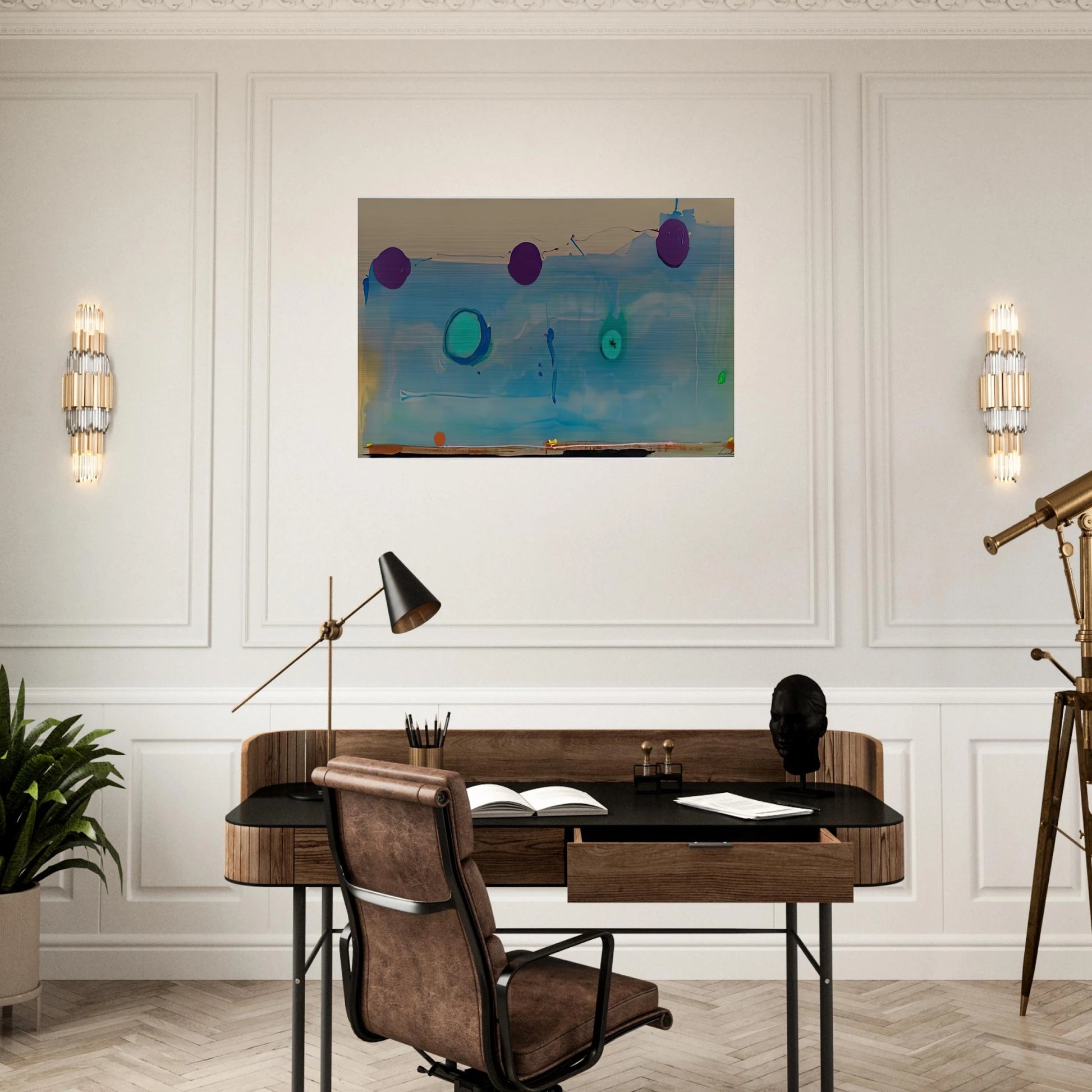 Water Shadows, 1988- - Helen Frankenthaler Brushed Aluminum Print - 70x100 cm / 28x40 inches | Helen Frankenthaler Aluminum Print | Helen Frankenthaler Prints