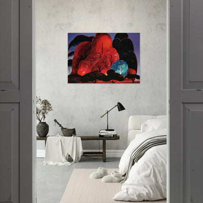 Blazing Glory - Eyvind Earle Brushed Aluminum Print - 70x100 cm / 28x40 inches | Eyvind Earle Aluminum Print | Eyvind Earle Prints