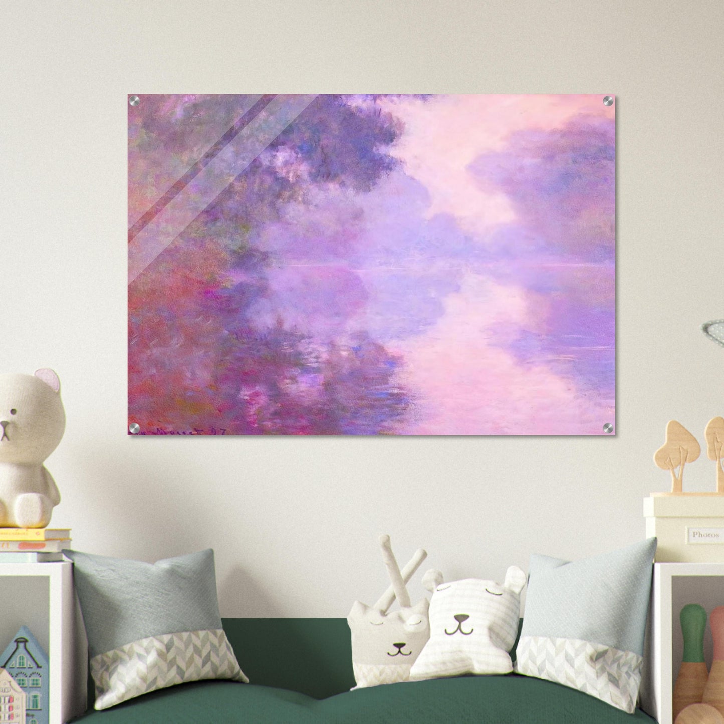 Misty Morning on the Seine - claude monet Acrylic Print - 70x100 cm / 28x40″ inches | claude monet Wall Art | claude monet Prints
