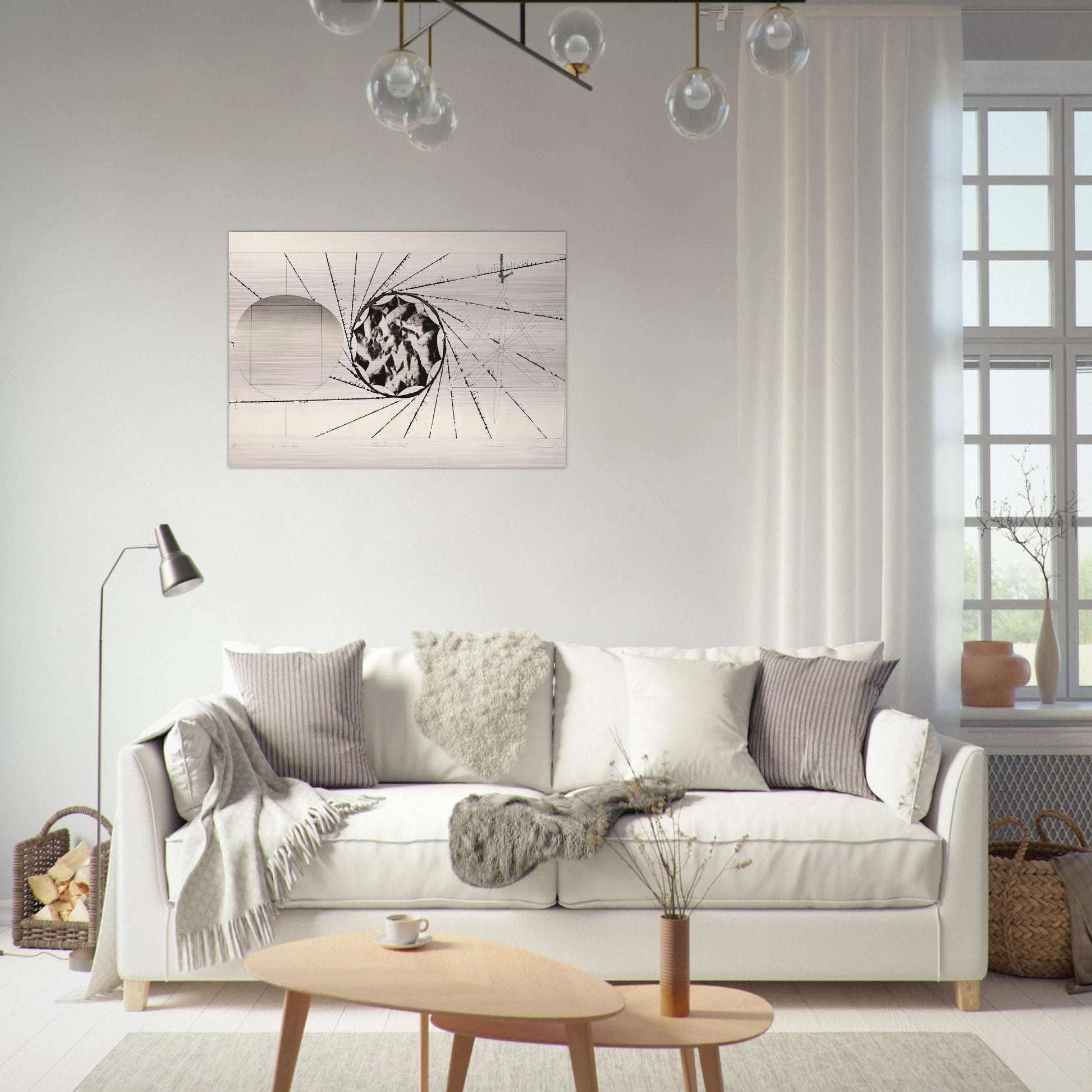 Sunglasses - Landing Net - Triangle - James Rosenquist Brushed Aluminum Print - 70x100 cm / 28x40 inches | James Rosenquist Aluminum Print | James Rosenquist Prints