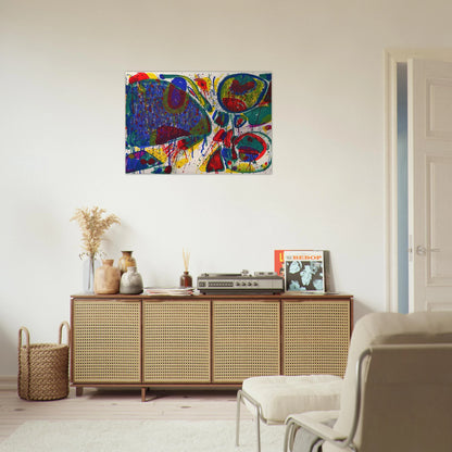 Variant III  from Bright Jade Ghost  - Sam Francis Brushed Aluminum Print - 70x100 cm / 28x40 inches | Sam Francis Aluminum Print | Sam Francis Prints