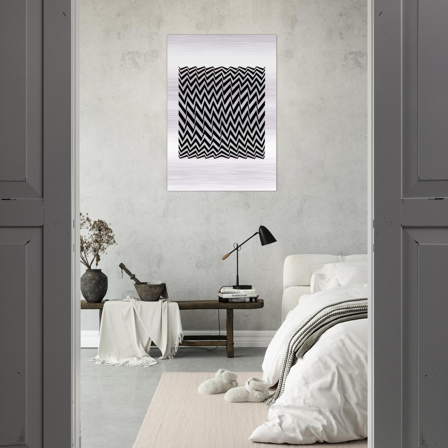 FRAGMENT 3 1965 - Bridget Riley Brushed Aluminum Print - 70x100 cm / 28x40 inches | Bridget Riley Aluminum Print | Bridget Riley Prints