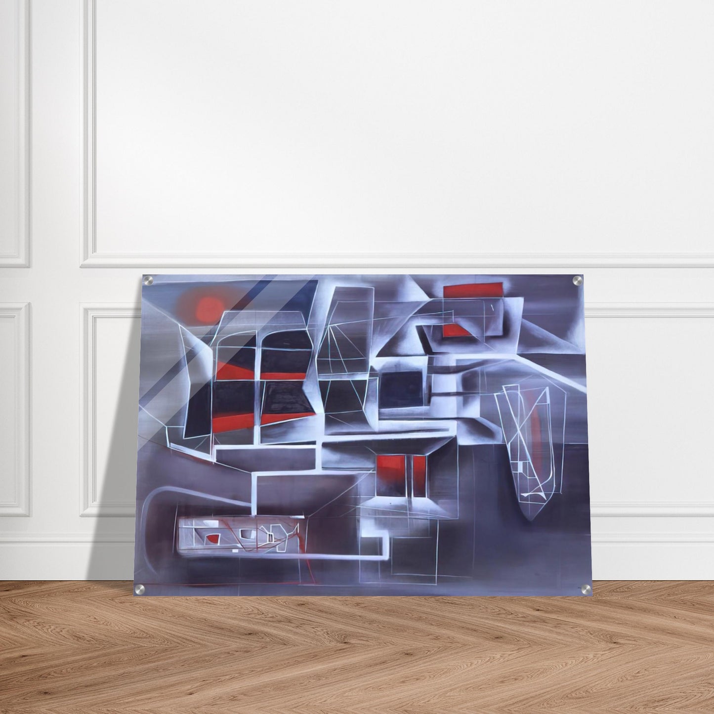 Night Subway - 1948 - Jimmy Ernst Acrylic Print - 70x100 cm / 28x40″ inches | Jimmy Ernst Wall Art | Jimmy Ernst Prints