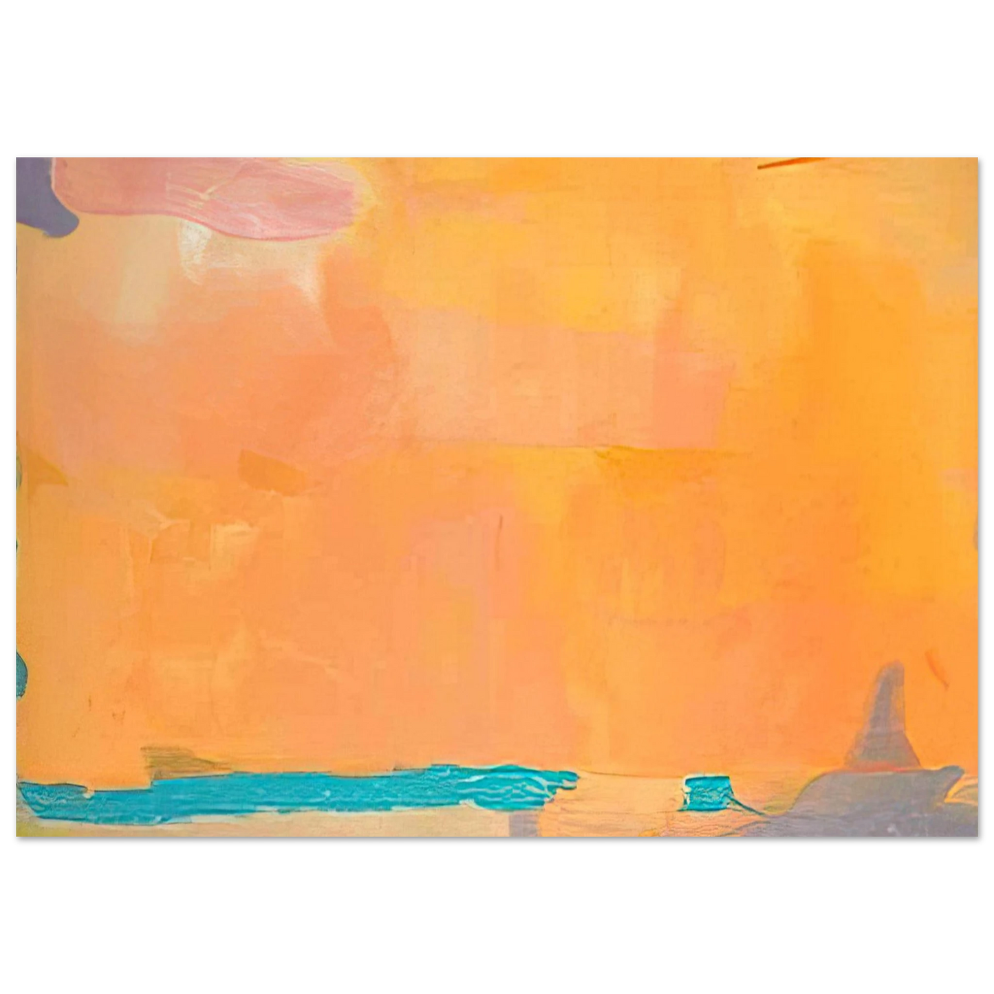 Helen Frankenthaler - Royal Fireworks - 1975 Wall art - A3 (29.7 x 42  cm) - Premium Wooden Framed Poster With Fine Art Paper-canvas - Black frame