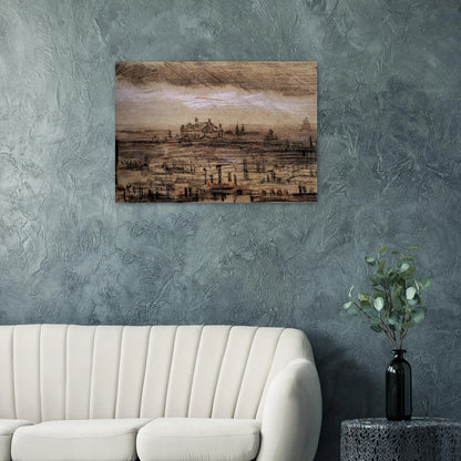 A View of Paris with the Op - Vincent van Gogh Brushed Aluminum Print - 70x100 cm / 28x40 inches | Vincent van Gogh Aluminum Print | Vincent van Gogh Prints