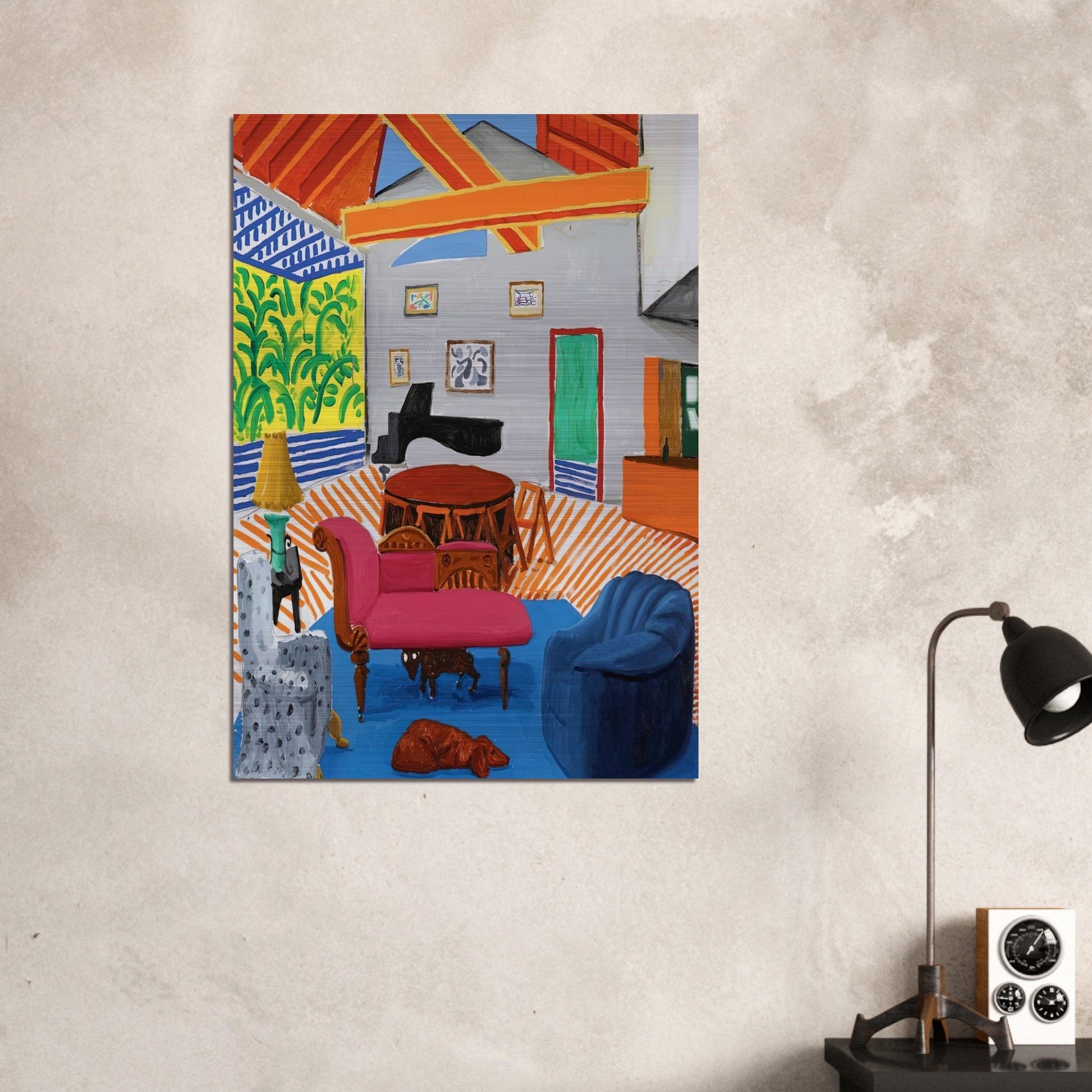David Hockney - David Hockney Brushed Aluminum Print - 70x100 cm / 28x40 inches | David Hockney Aluminum Print | David Hockney Prints