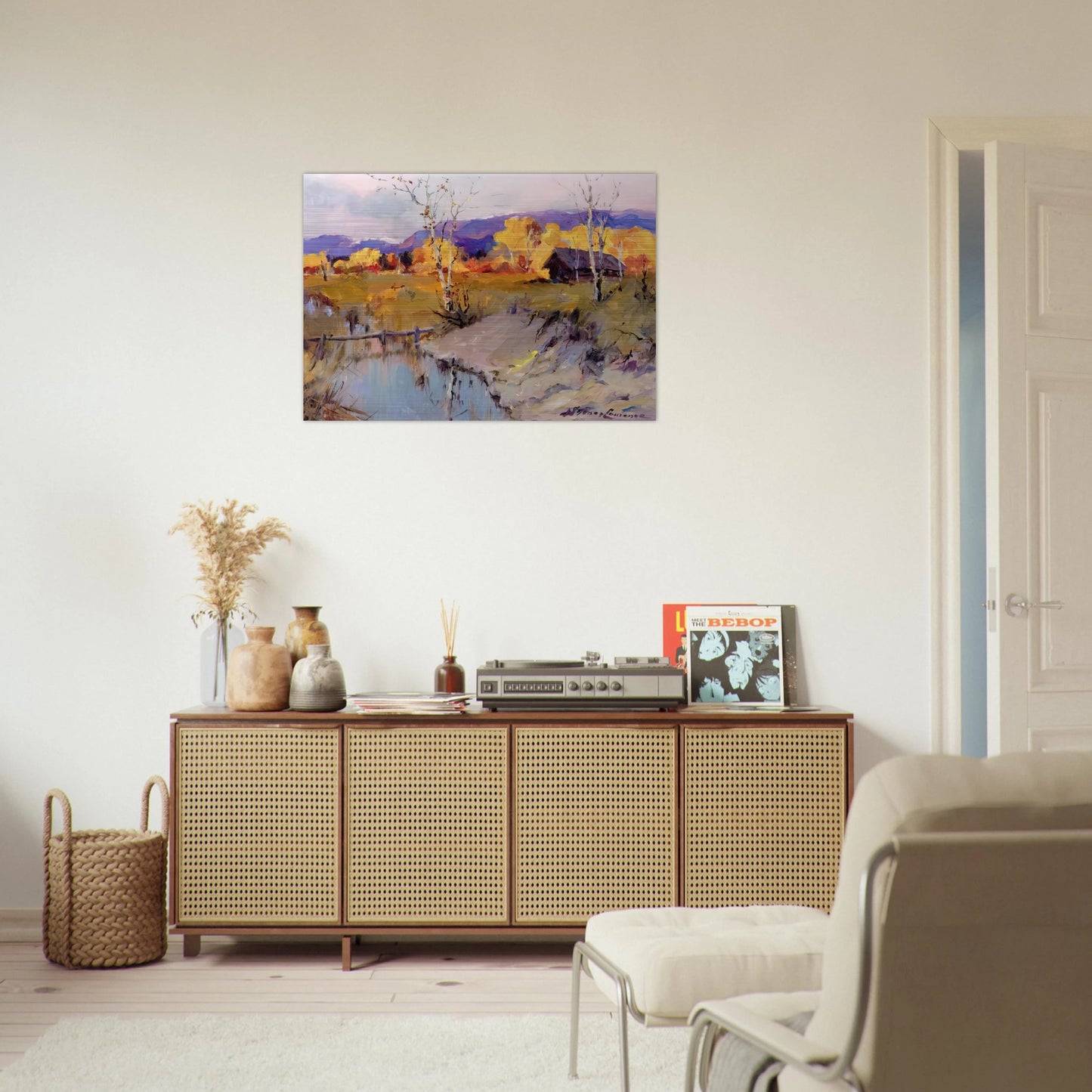 Autumn Morning - Romanticism - Sydney Laurence Brushed Aluminum Print - 70x100 cm / 28x40 inches | Sydney Laurence Aluminum Print | Sydney Laurence Prints