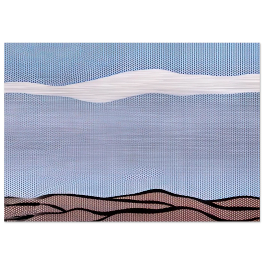 LANDSCAPE 1964 - Roy Lichtenstein Brushed Aluminum Print - 70x100 cm / 28x40 inches | Roy Lichtenstein Aluminum Print | Roy Lichtenstein Prints