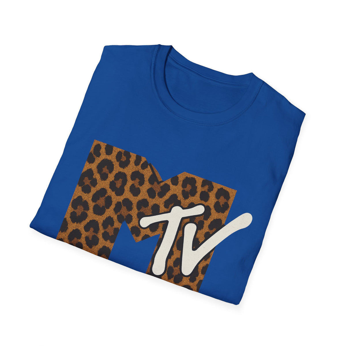 Vintage MTV Cheetah Print Grafisch T-Shirt Retro Muziek Televisie 80s 90s Throwback Band Shirt Unisex Dierenprint Rock Shirt