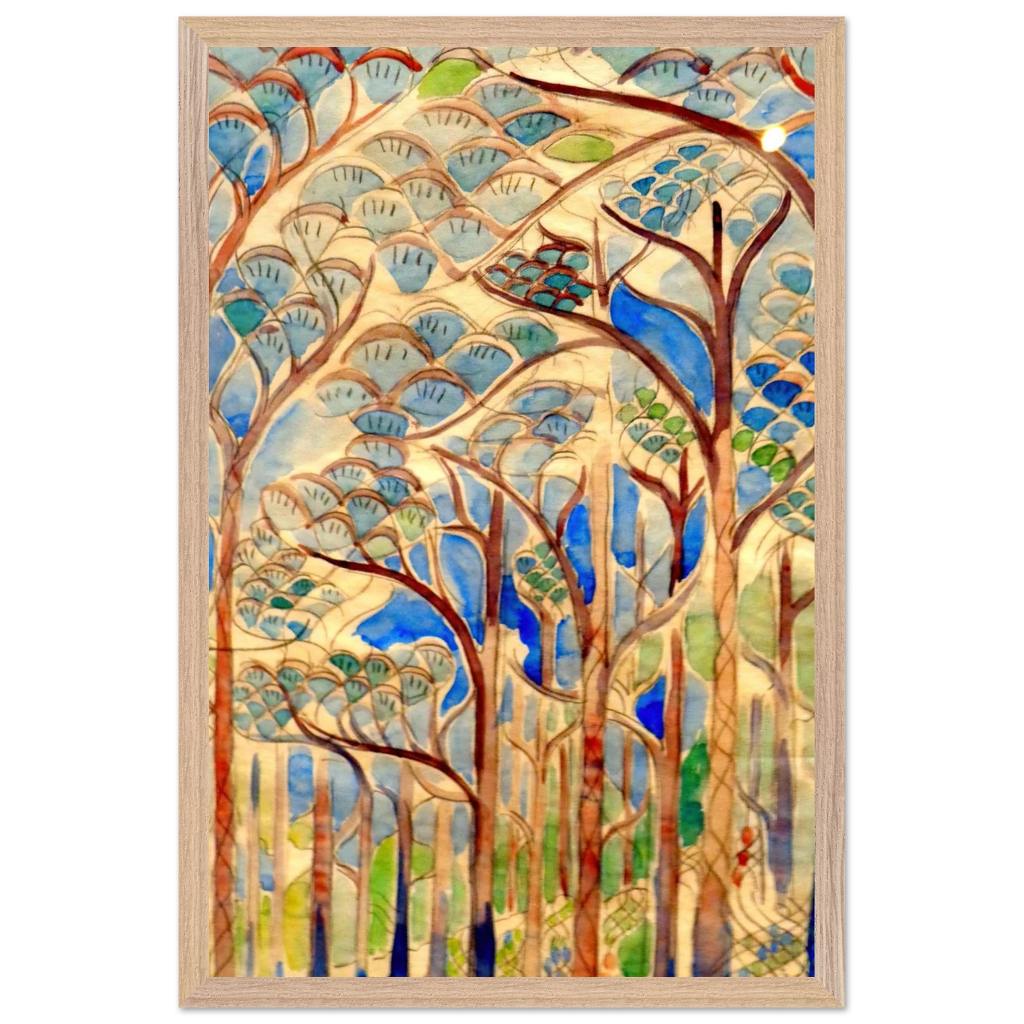 Walter Inglis Anderson - Walter Anderson Wall art - 30x30 cm / 12x12 inches - Premium Wooden Framed Poster With Fine Art Paper-canvas - Black frame