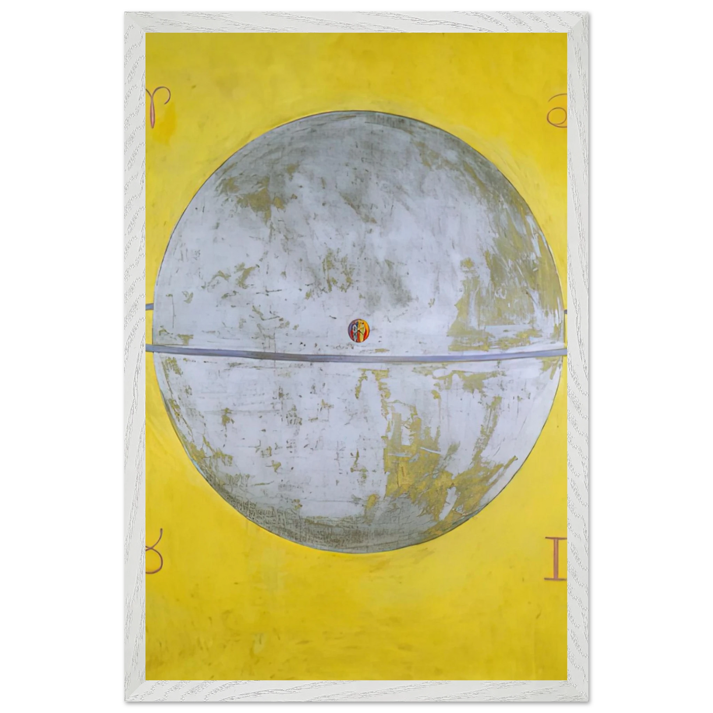 Hilma af Klint - THE DOVE NR 12 1915 Wall art - 20x25 cm / 8x10 inches - Premium Wooden Framed Poster With Fine Art Paper-canvas - Wood frame