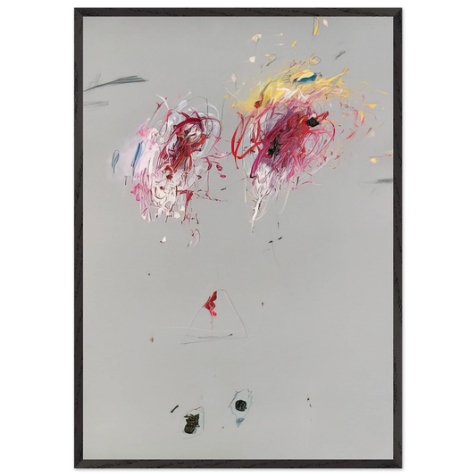 Nine Discourses on Commodus Part IV - Cy Twombly 70x100 cm / 28x40 inches Framed Art Print – Black Wooden Frame