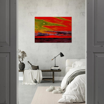 EVENING TWILIGHT AT ACAPULCO 1956 - Diego Rivera Brushed Aluminum Print - 70x100 cm / 28x40 inches | Diego Rivera Aluminum Print | Diego Rivera Prints
