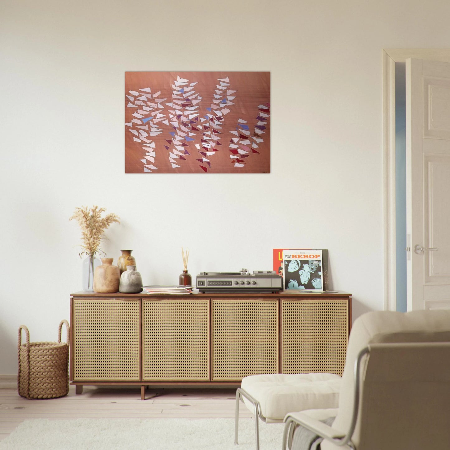 On Gray Pink - 1988 - Robert Goodnough Brushed Aluminum Print - 70x100 cm / 28x40 inches | Robert Goodnough Aluminum Print | Robert Goodnough Prints