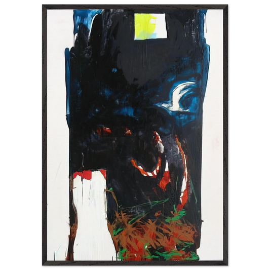 Nottetempo - 1991 - Mario Schifano 70x100 cm / 28x40 inches Framed Art Print – Black Wooden Frame