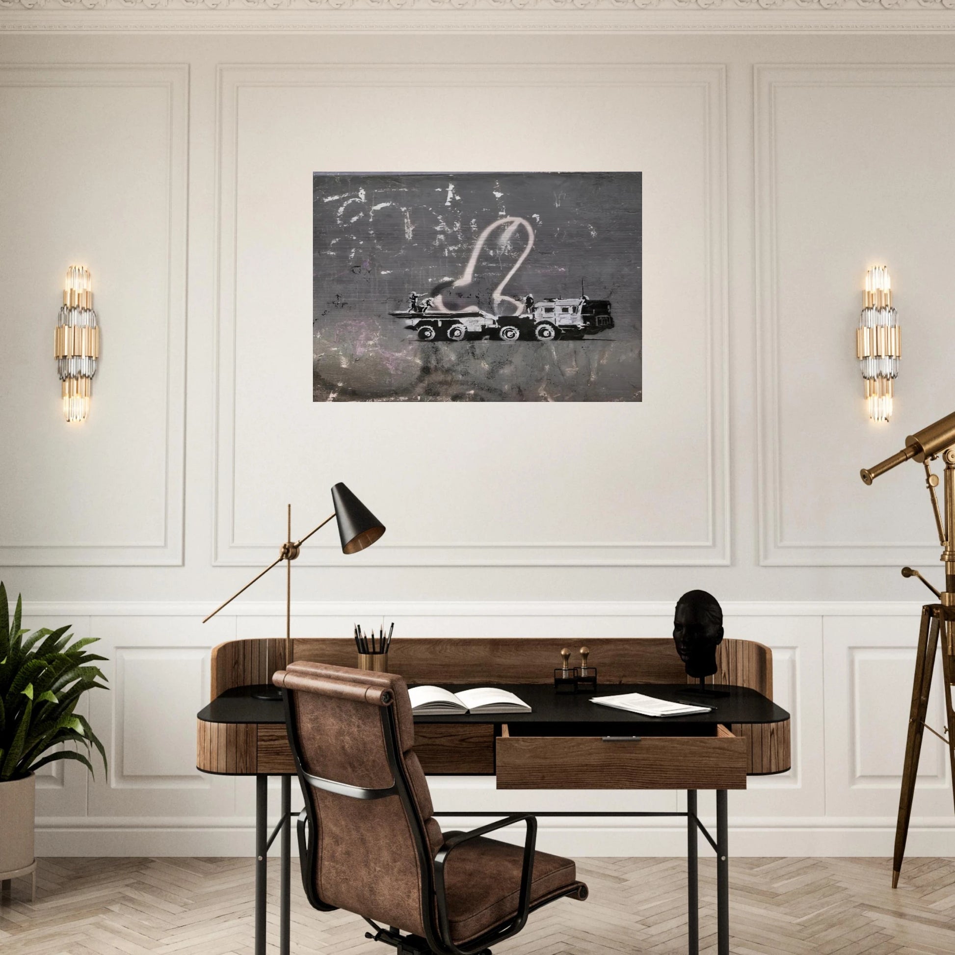 KYIV VELYKA ZHYTOMYRSKA 13 2022 - Banksy Brushed Aluminum Print - 70x100 cm / 28x40 inches | Banksy Aluminum Print | Banksy Prints