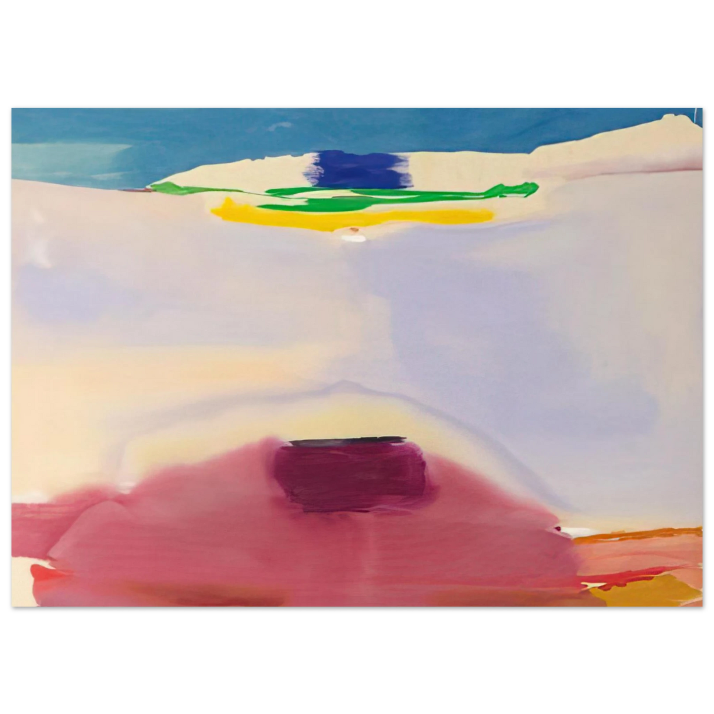 Helen Frankenthaler - Leveling - 1973 Wall art - 40x50 cm / 16x20 inches - Premium Wooden Framed Poster With Fine Art Paper-canvas - White frame
