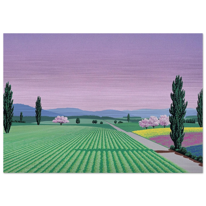 Farmlands - Hiroshi Nagai Brushed Aluminum Print - 70x100 cm / 28x40 inches | Hiroshi Nagai Aluminum Print | Hiroshi Nagai Prints