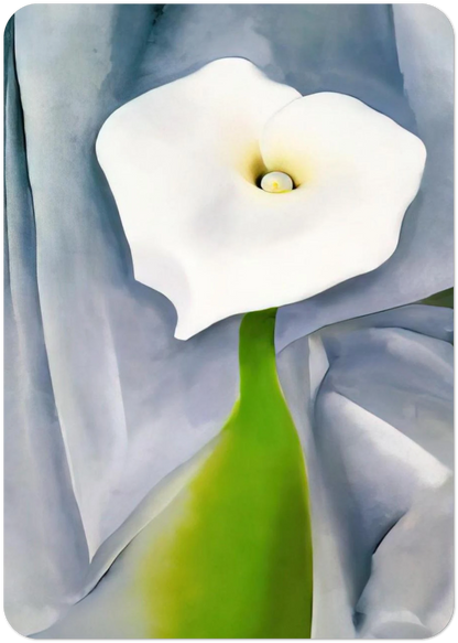 Calla Lily on Grey By Georgia O'Keeffe Pack of 10 Post Cards | Georgia O'Keeffe Post Cards | A6 (10.5 x 14.8 cm) - 4.1 x 5.8 inches