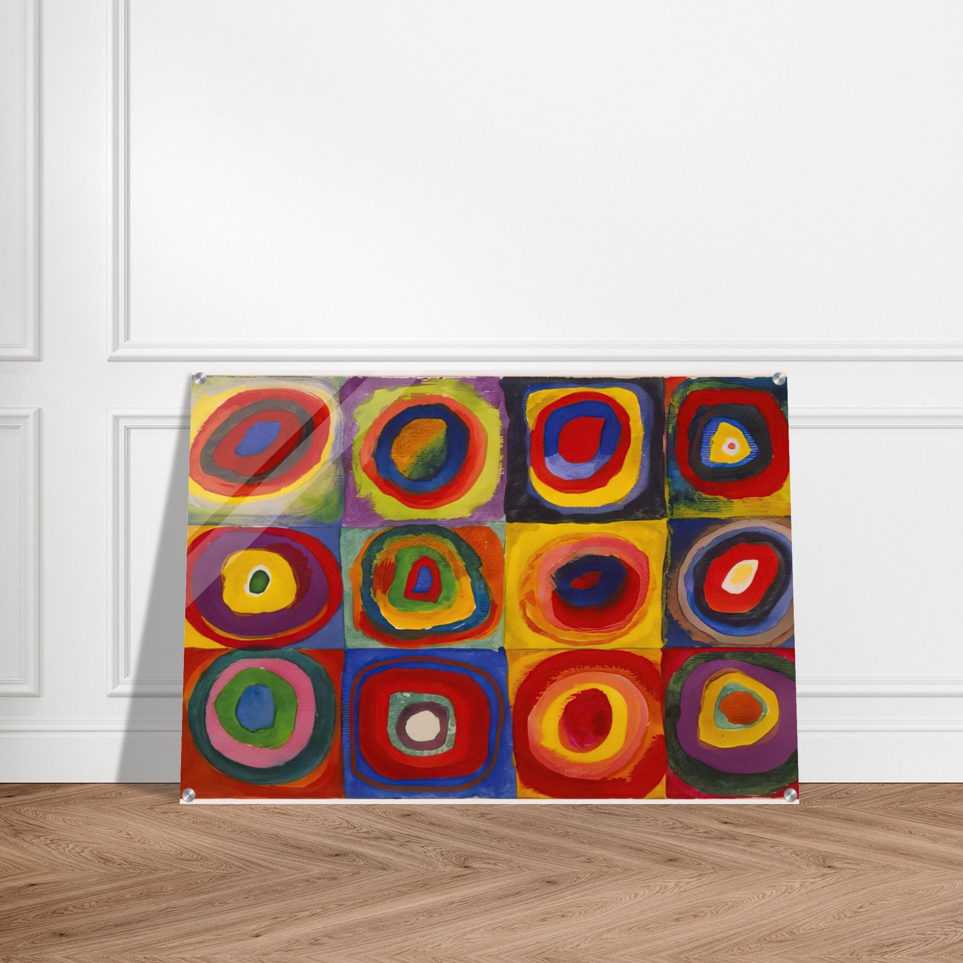 COLOR STUDY SQUARES WITH CONCENTRIC CIRCLES 1913 - Wassily Kandinsky Acrylic Print - 70x100 cm / 28x40″ inches | Wassily Kandinsky Wall Art | Wassily Kandinsky Prints