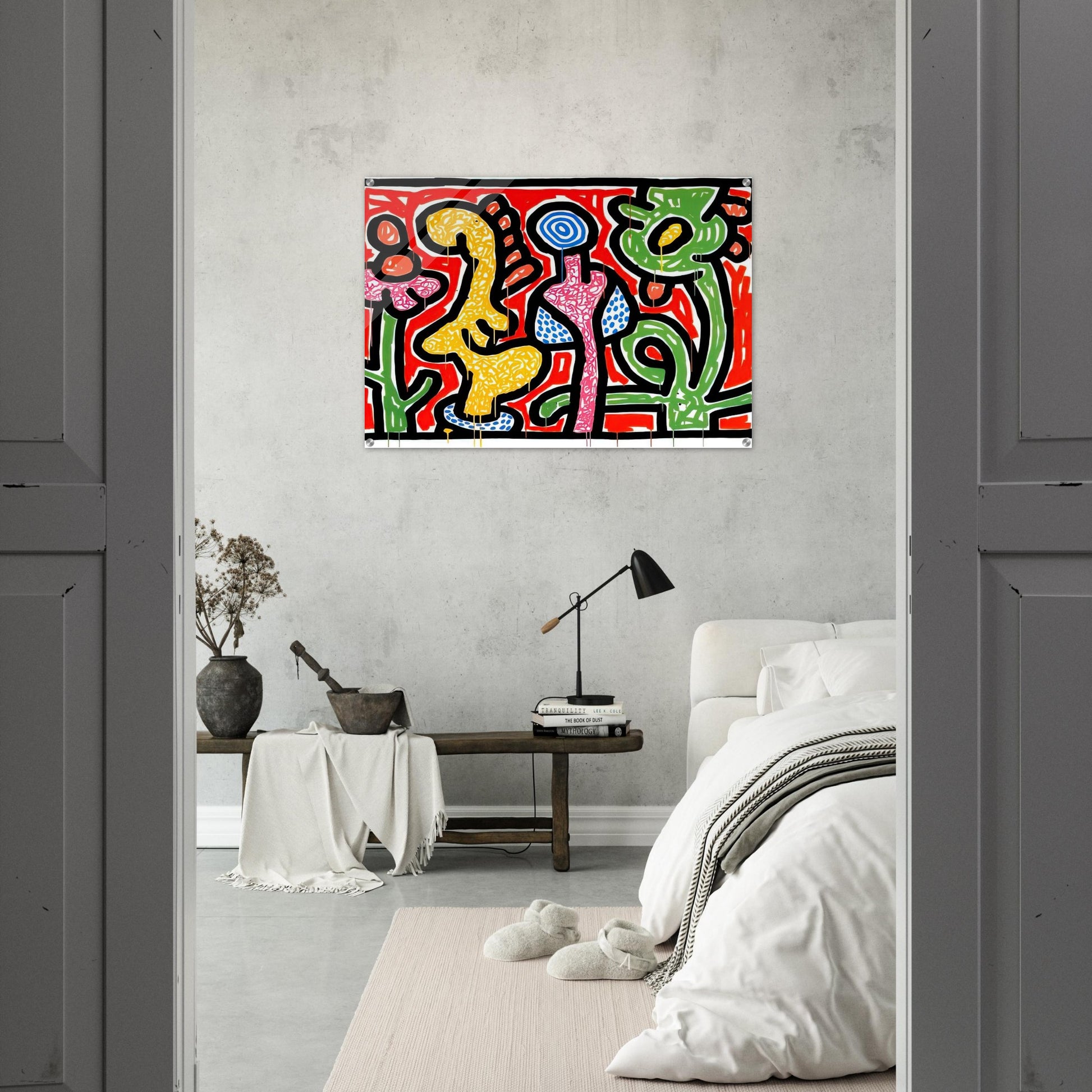 FLOWERS IV 1990 - Keith Haring Acrylic Print - 70x100 cm / 28x40″ inches